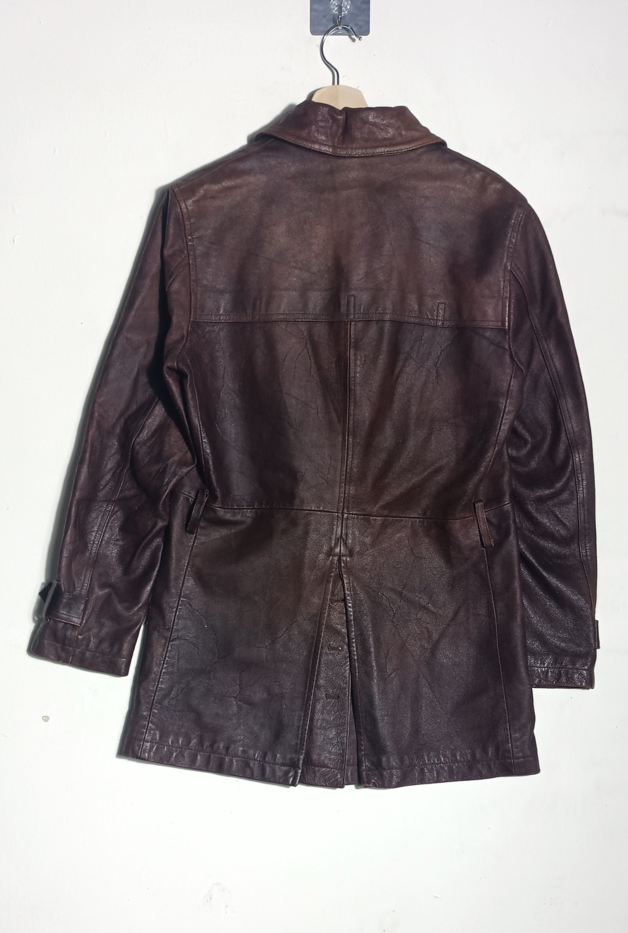 Tornado Mart Vintage💥 TORNADO MART DOUBLE BREAST LEATHER JACKET Size US M / EU 48-50 / 2 - 2 Thumbnail