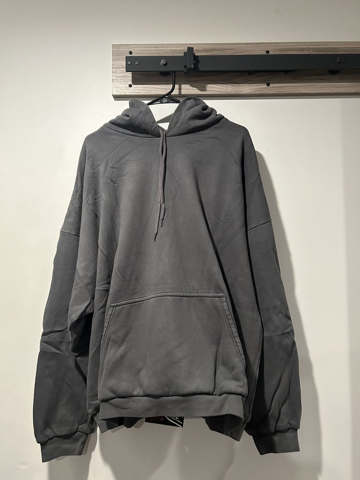 image of Balenciaga x Gap Yeezy Gap Hoodie Dark Grey L, Men's (Size Large)