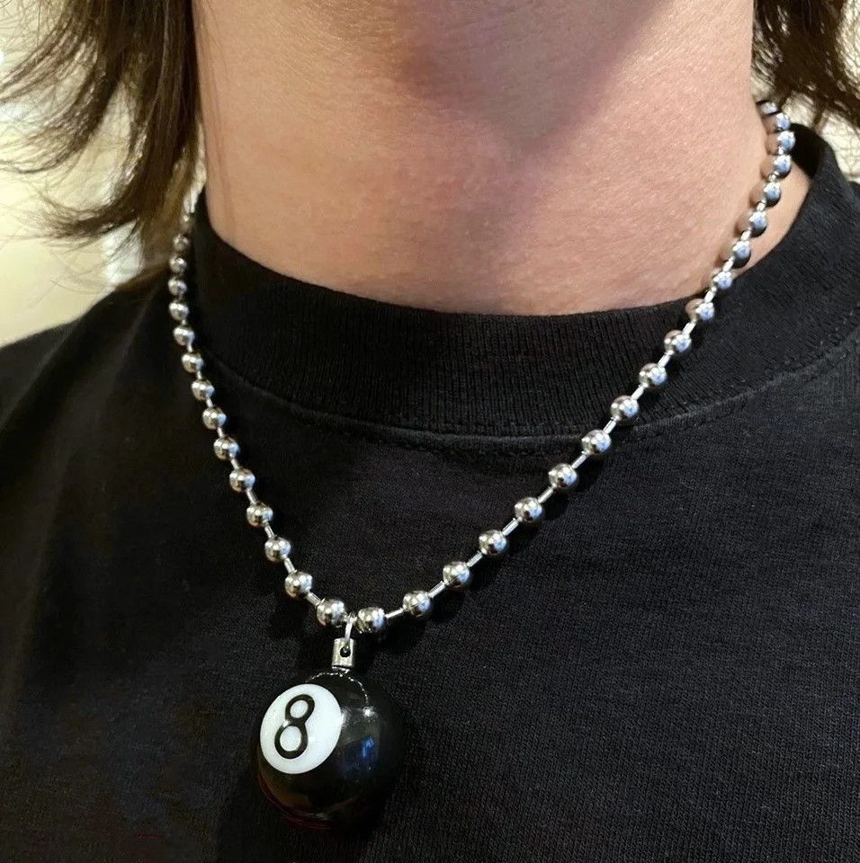 Japanese Brand × Vintage black 8 billiard pendant Necklace Size ONE SIZE - 2 Thumbnail