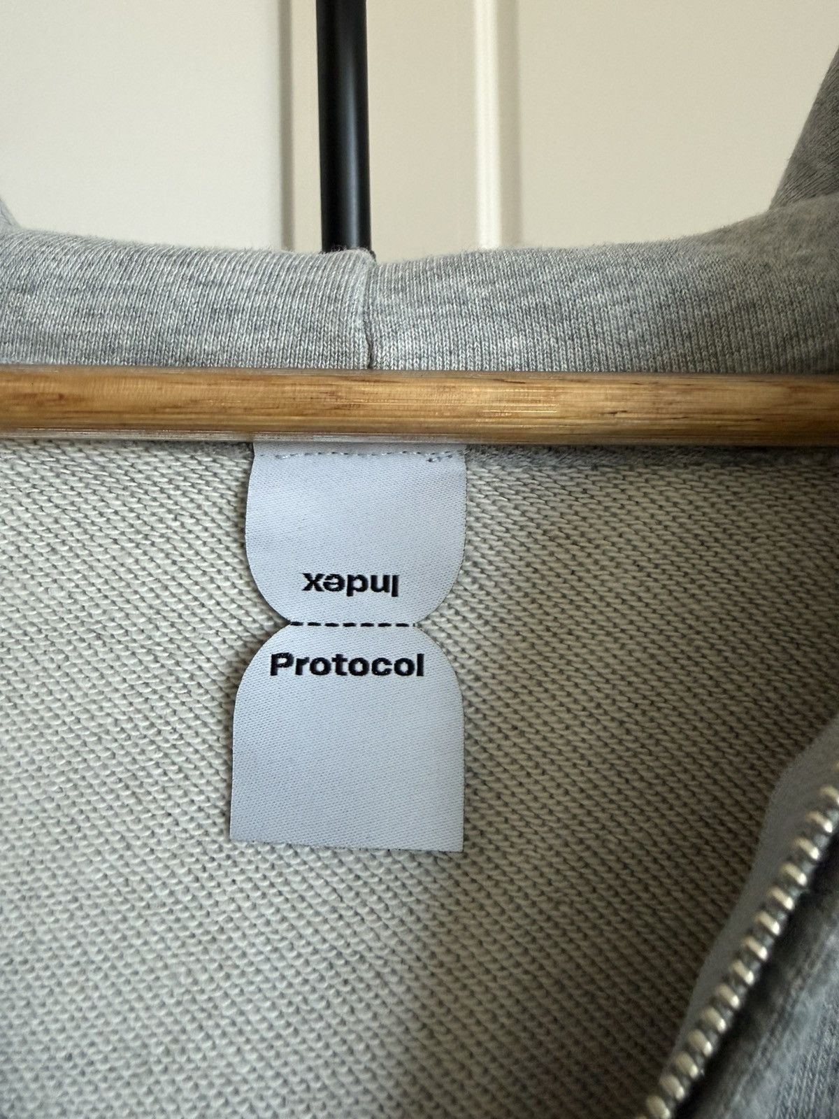 PROJECT G/R Protocol Index Reconstructed Zip Hoodie (Melange Grey) Size US S / EU 44-46 / 1 - 9 Thumbnail