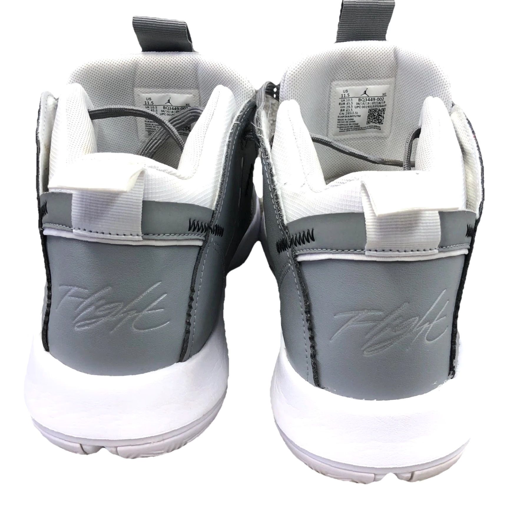 Jordan Brand Jordan Jumpman 2020 Athletic Sneakers Gray Adult 11.5 Basketball Sports Mens Size US 12 / EU 45 - 5 Thumbnail