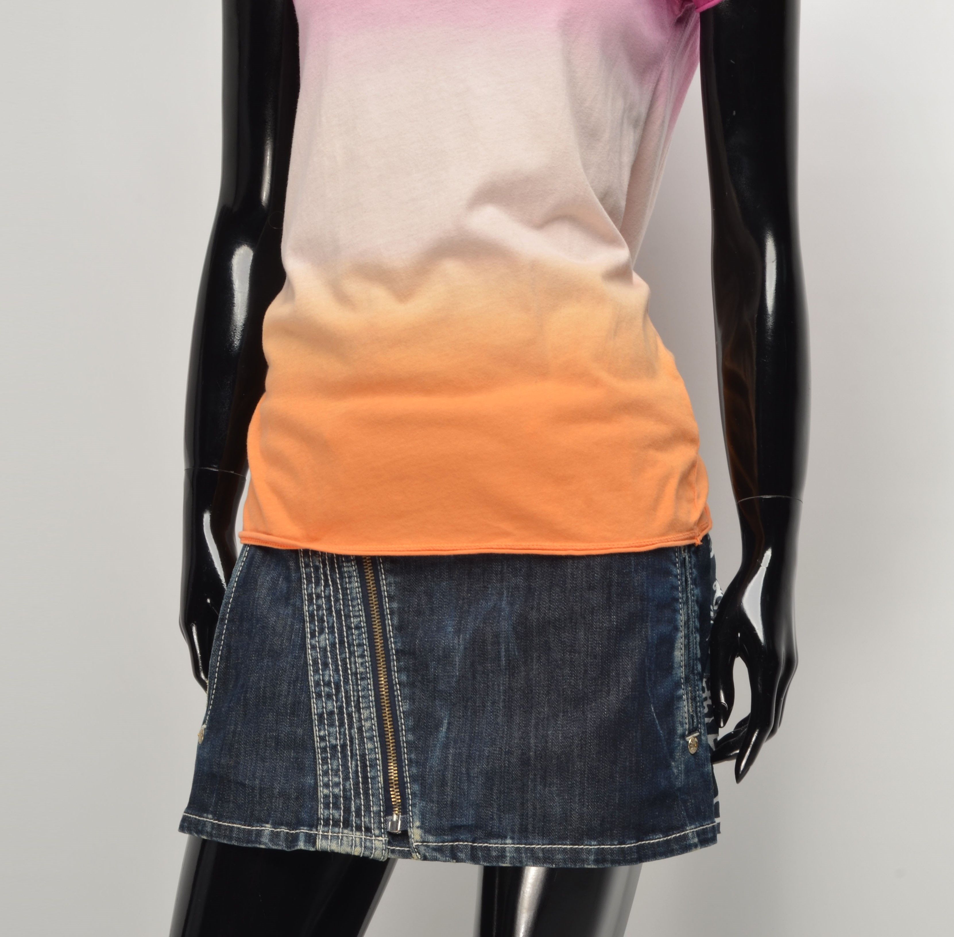 Zadig & Voltaire Zadig & Voltaire Multicolor Gradient V-Neck T-shirt Top Size S / US 4 / IT 40 - 3 Thumbnail