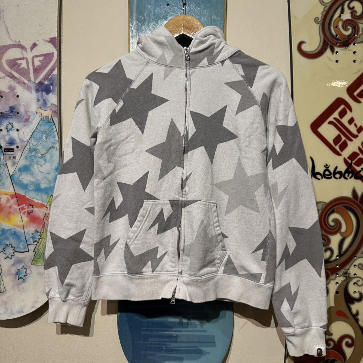 Bape Authentic BAPE Star Camo Zip-Up Hoodie - Grey/White -Size XS Size XS / US 0-2 / IT 36-38 - 1 Thumbnail