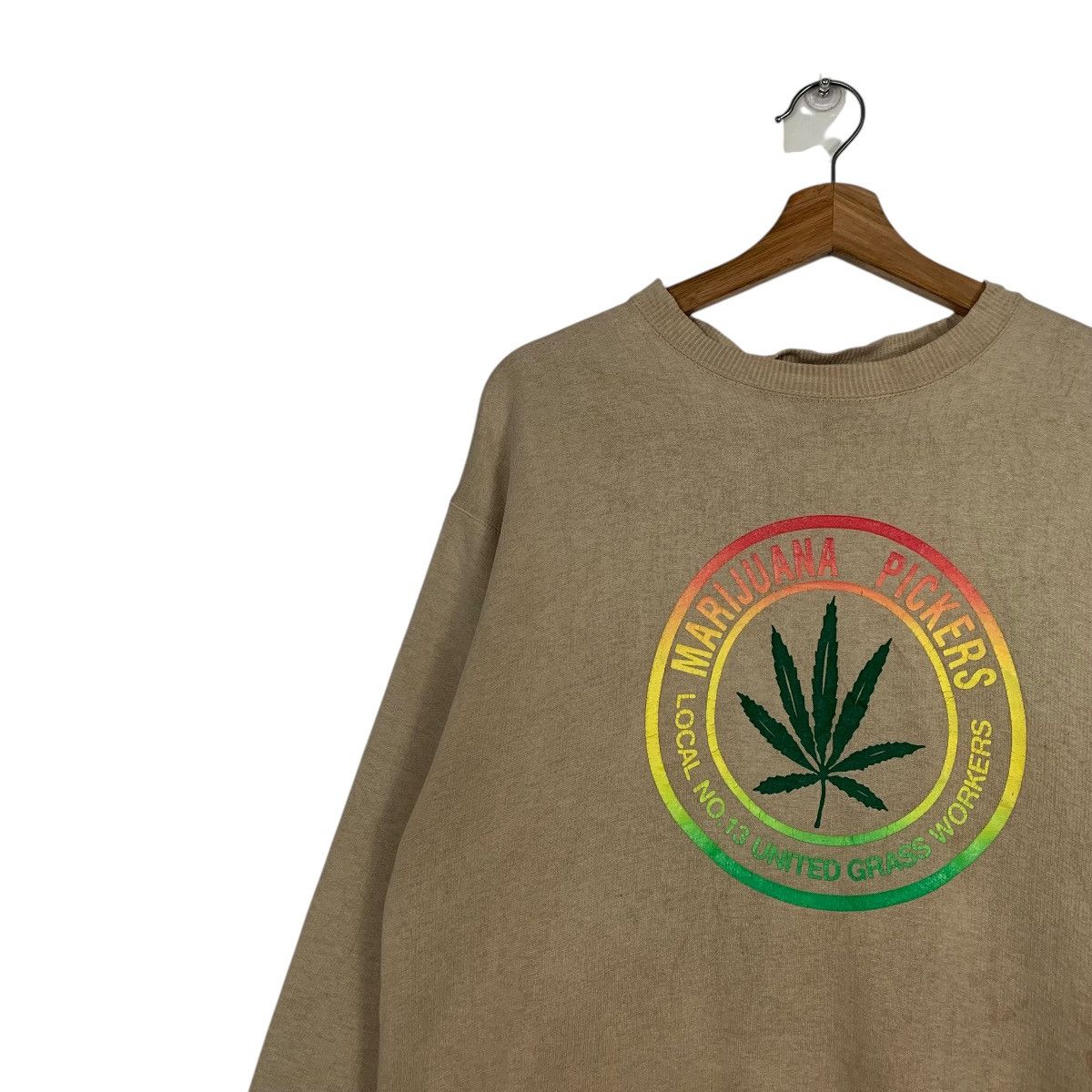 Japanese Brand Vintage Marijuana Pickers Big Logo Crewneck Sweatshirt Size US M / EU 48-50 / 2 - 6 Thumbnail