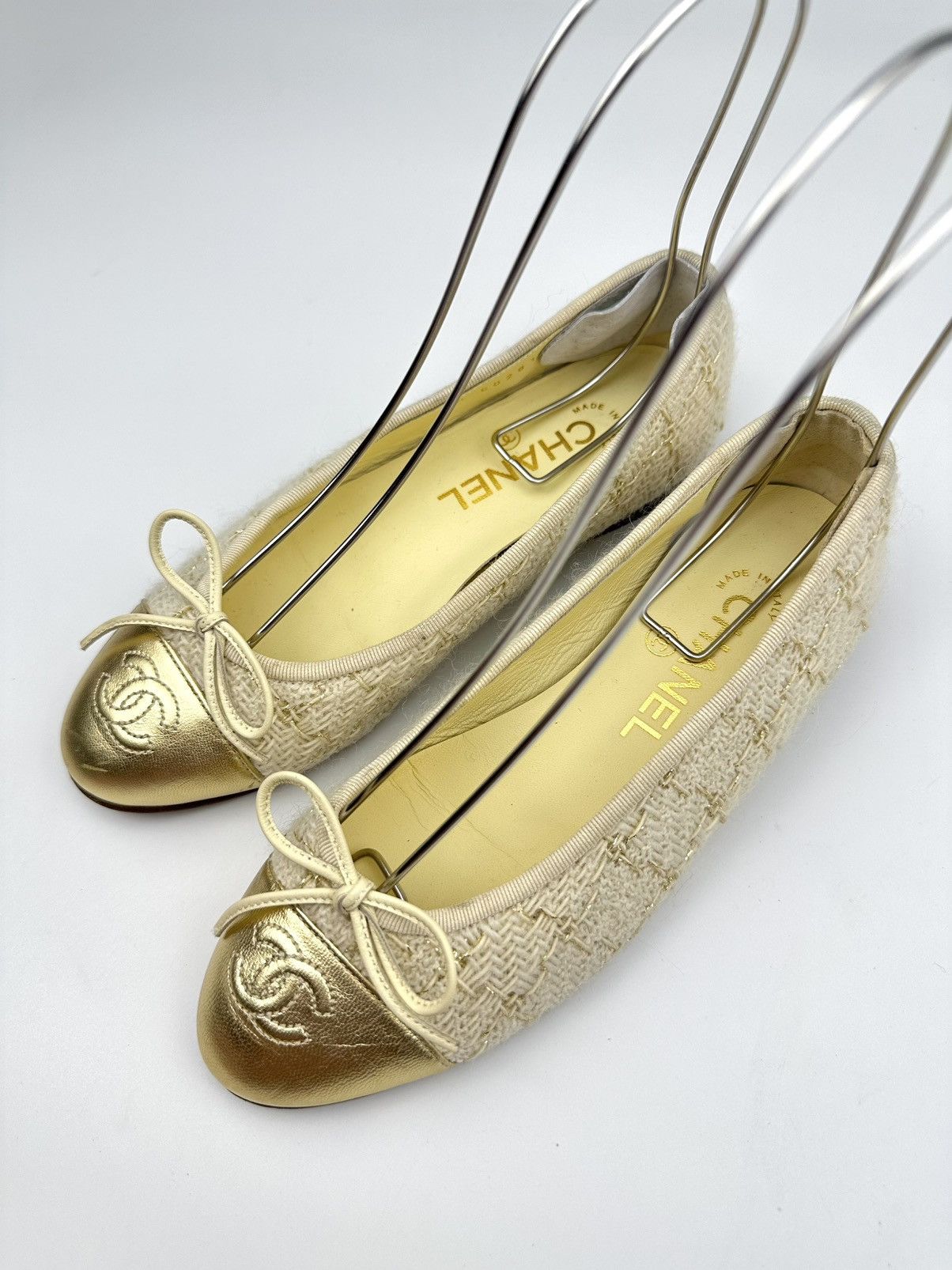 Chanel CHANEL Tweed Ballet Flats Size US 5 / IT 35 - 4 Thumbnail