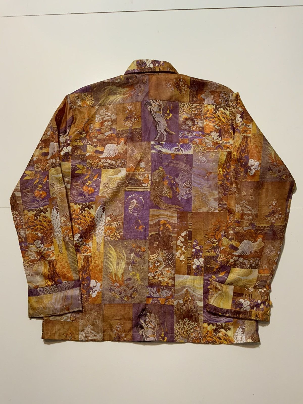 Vintage Vintage 60s 70s Textured Polyester Novelty AOP Disco Shirt Size US M / EU 48-50 / 2 - 2 Thumbnail