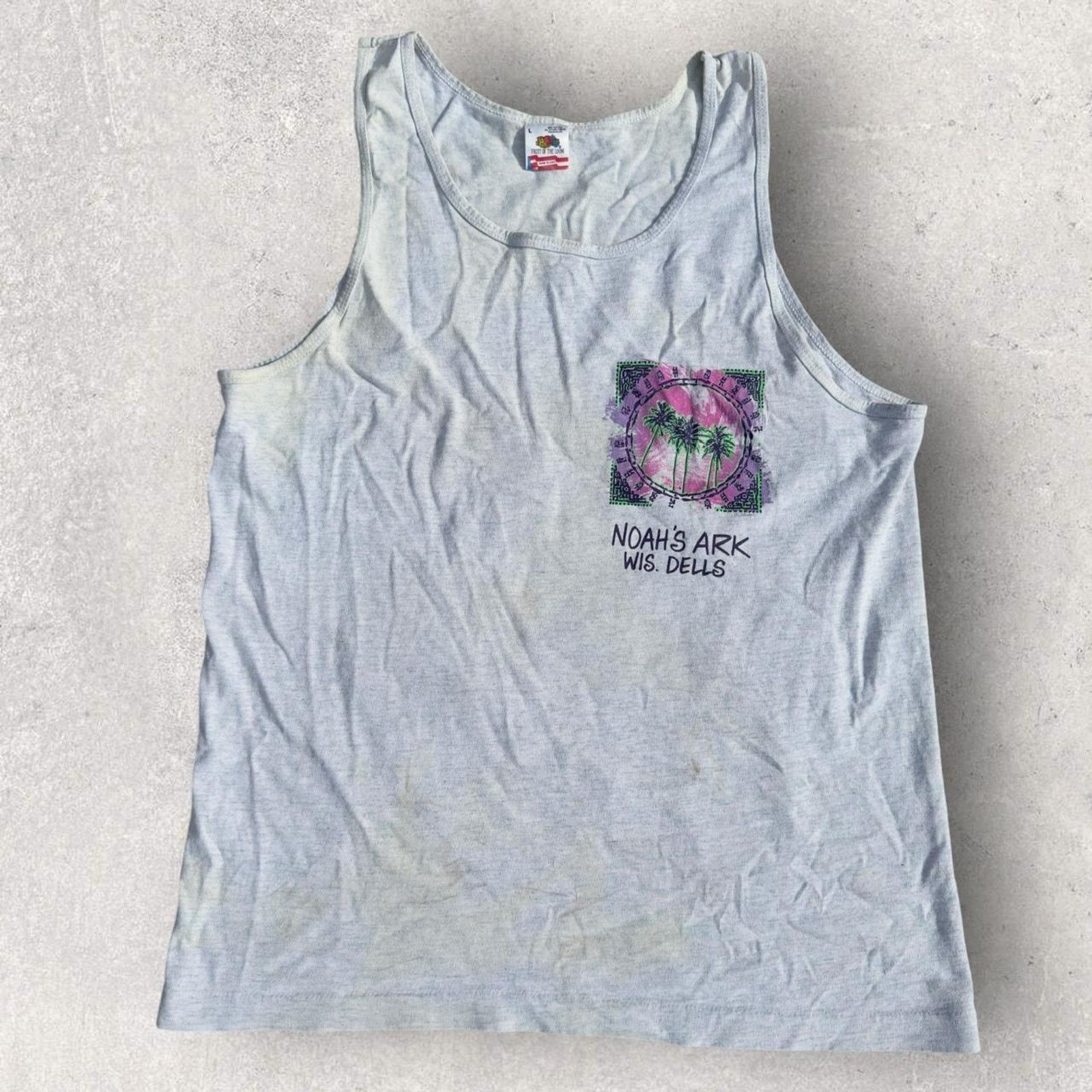 Fruit Of The Loom × Vintage 90’s single stitch Wisconsin Dells Noah’s Ark Tank Size US L / EU 52-54 / 3 - 2 Thumbnail