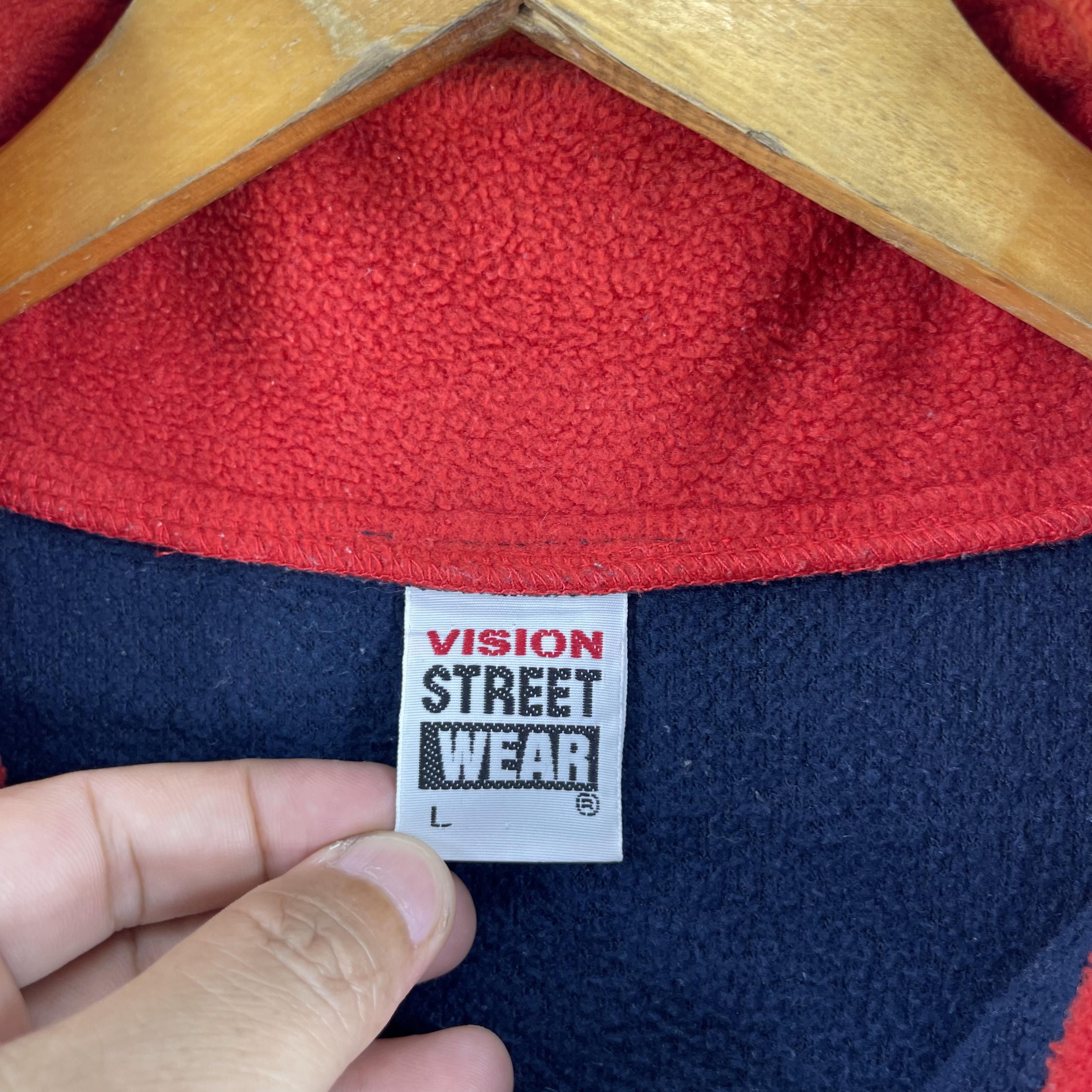 Vision Streetwear Vintage 90s VISION STREET WEAR Half Zipper Fleece Size US L / EU 52-54 / 3 - 5 Thumbnail