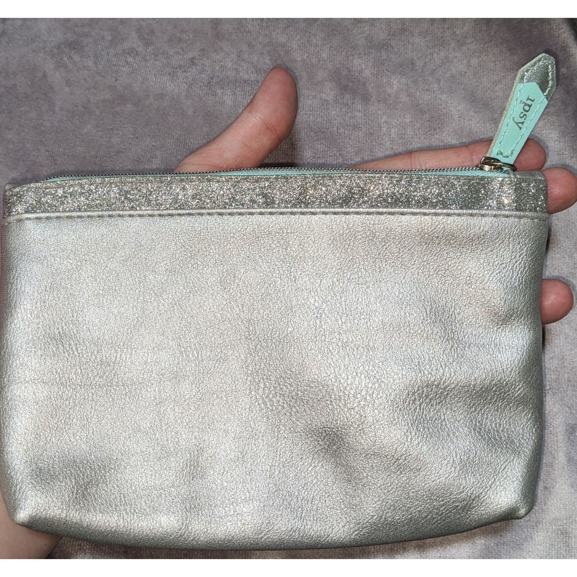 Other Ipsy Pink Swirl & Silver Glitter Zip Pouch Set Size ONE SIZE - 2 Thumbnail