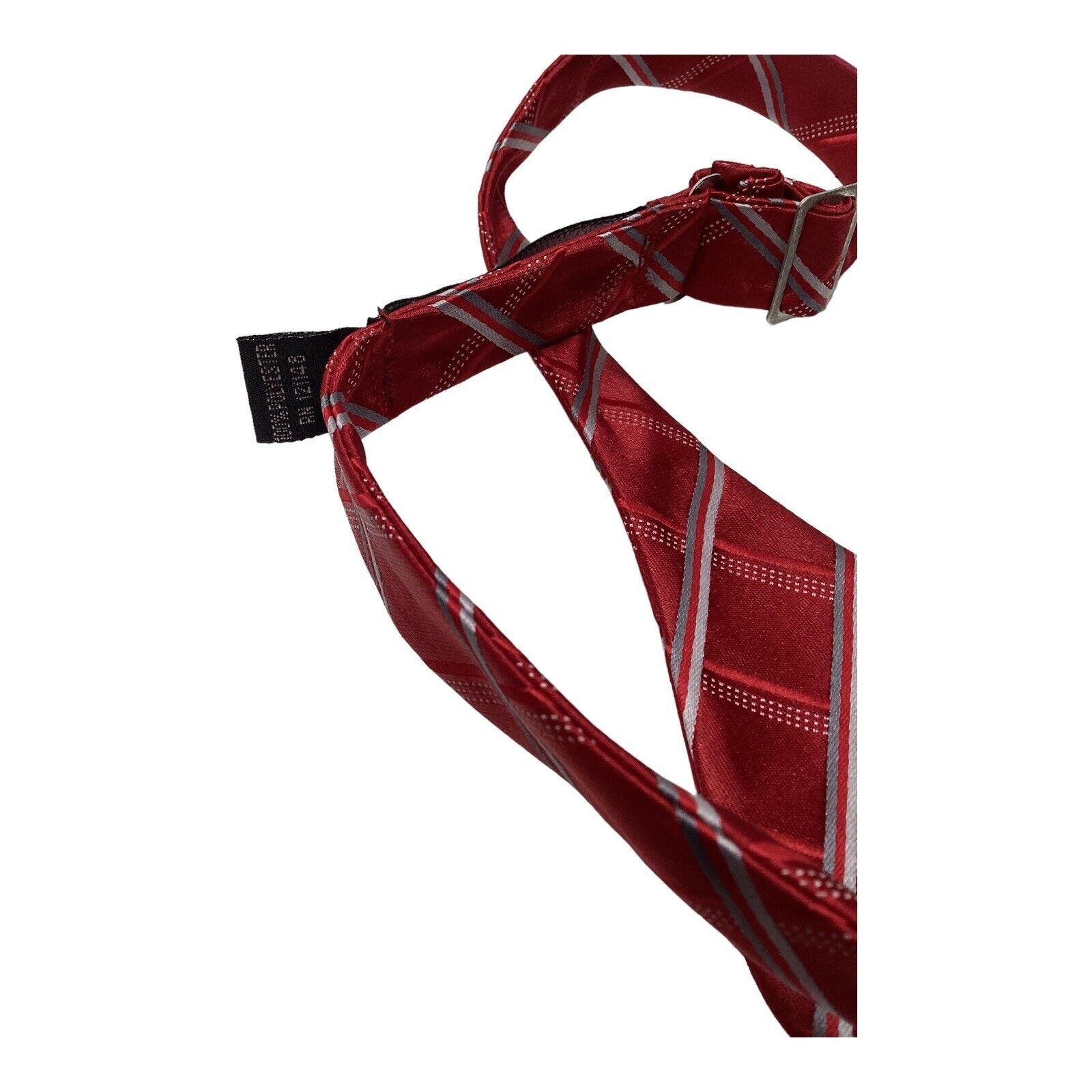Sean John SEAN JHON Red Plaids & Cheks Adjustable Self Bow Tie Polyest Size ONE SIZE - 4 Thumbnail
