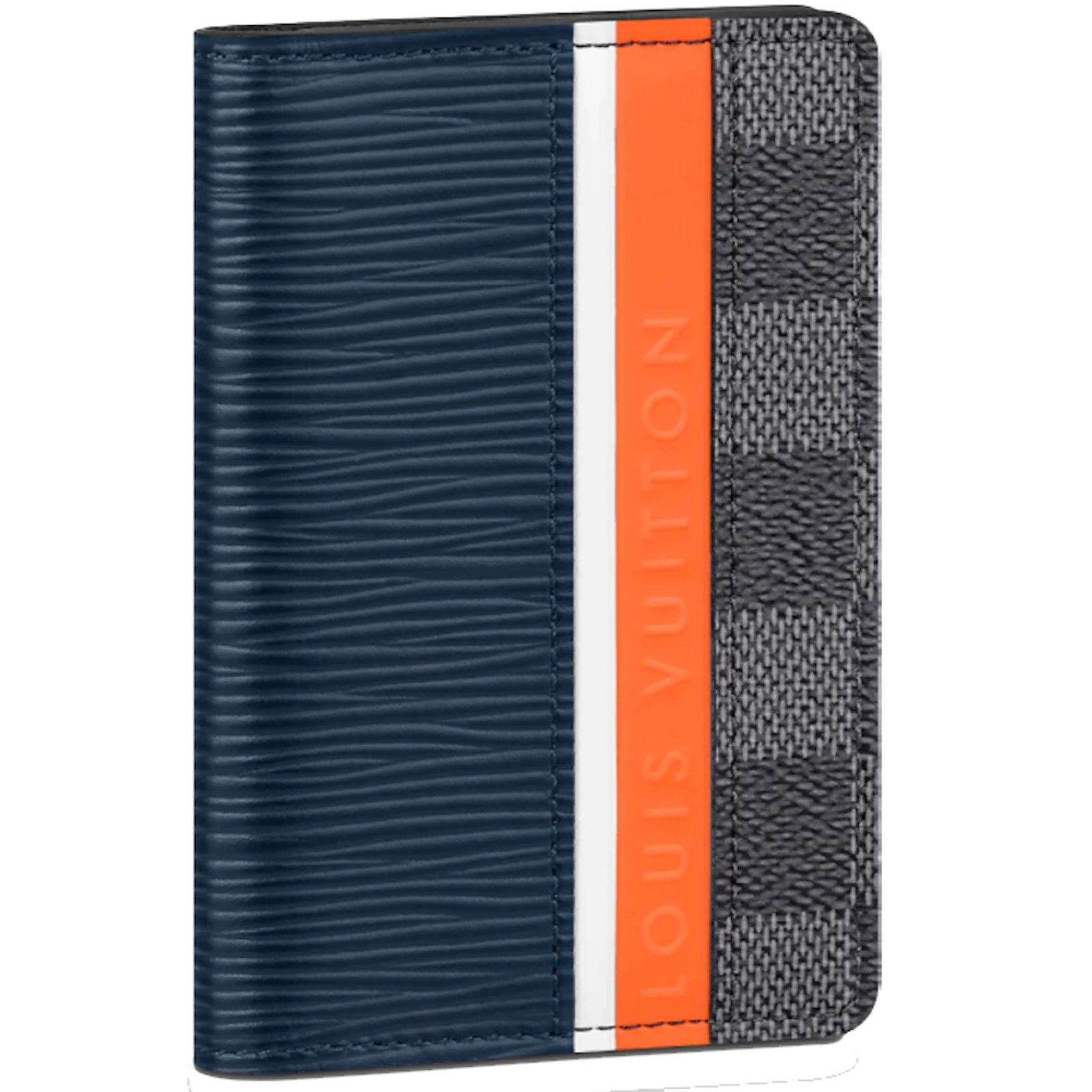 Louis Vuitton Louis Vuitton Leather Blue Stripe Pocket Organizer Wallet Size ONE SIZE - 1 Thumbnail