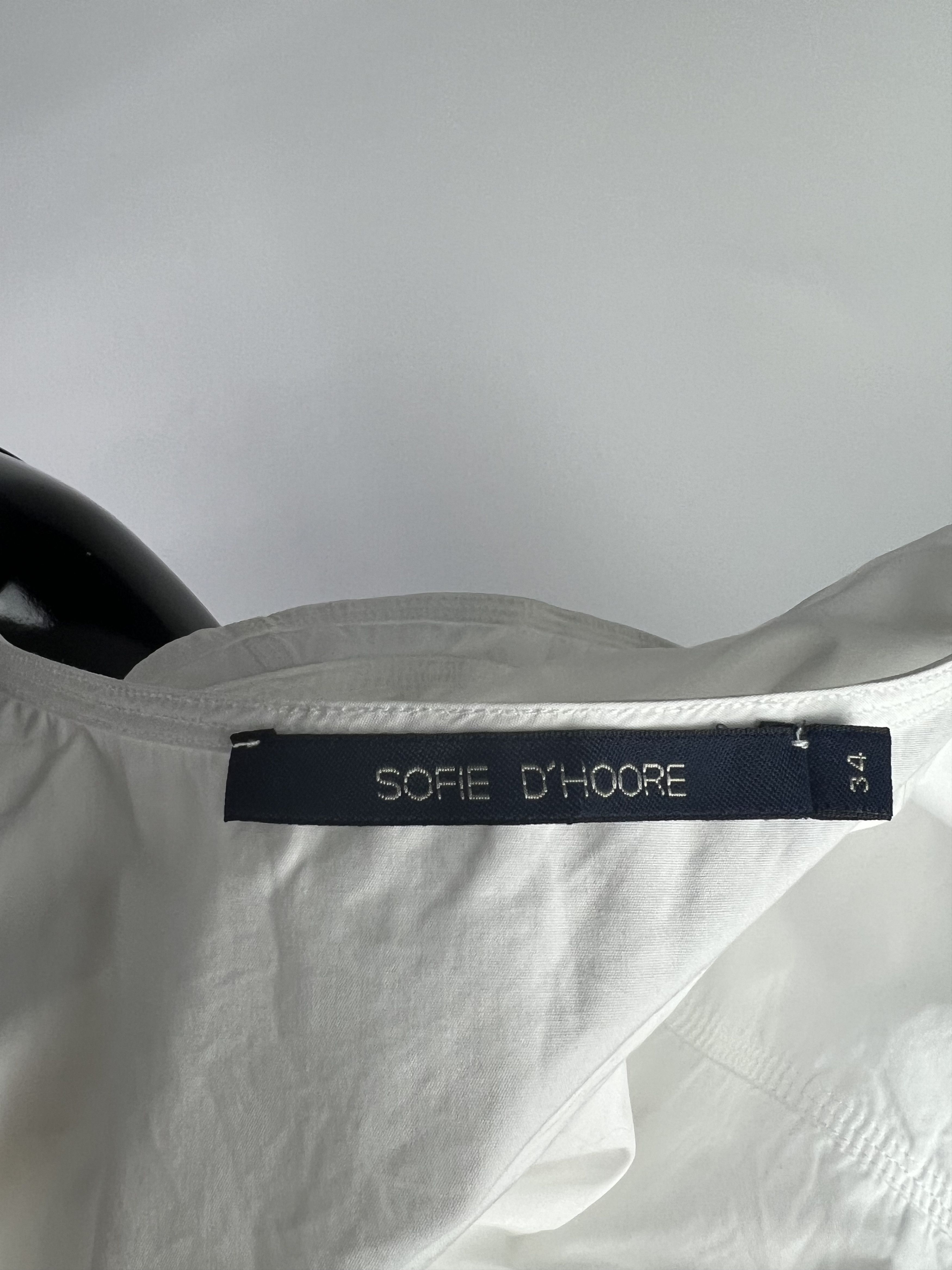 SOFIE D'HOORE Sofie D'Hoore White Cotton Midi Dress Size 34 Size XS / US 0-2 / IT 36-38 - 9 Thumbnail