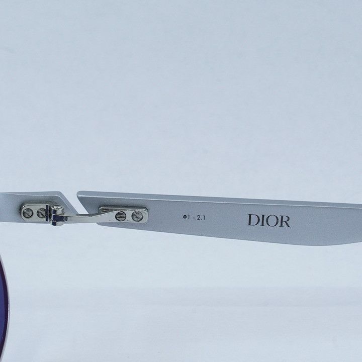 Dior Dior DIORIDER S1U F1B0 Sunglasses Silver Oval Frame Size ONE SIZE - 5 Thumbnail
