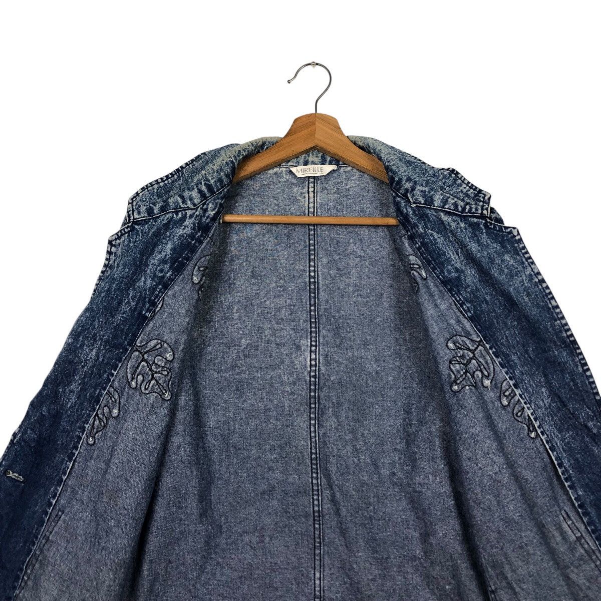 Japanese Brand 📌Vintage Denim Jacket Mireille Embroidery Issey Miyake Size US L / EU 52-54 / 3 - 15 Thumbnail