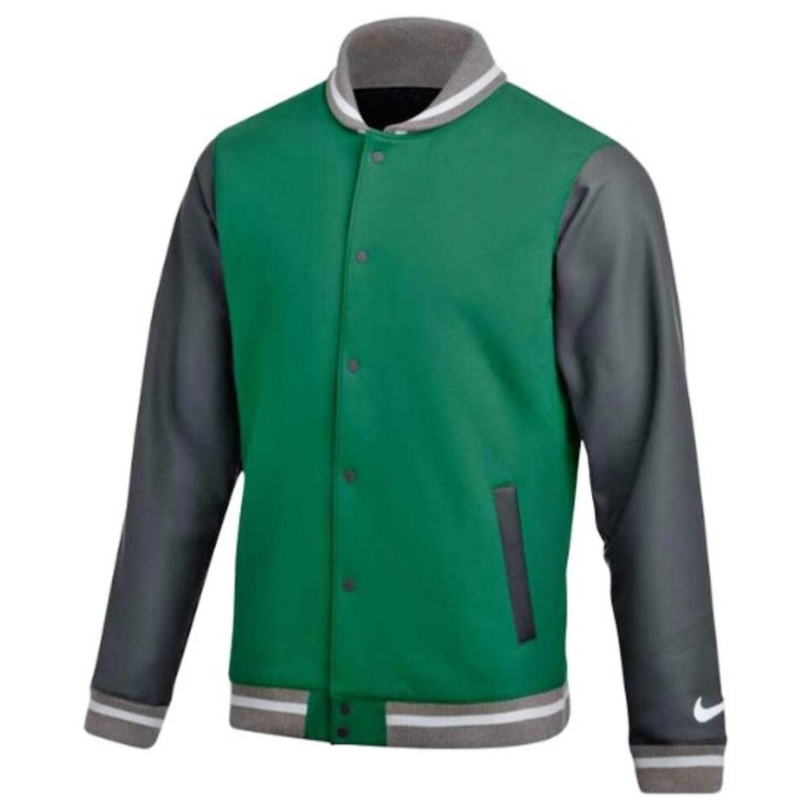 Nike NIKE Men Team Green Letterman Jacket | Small | MSRP: $232 Size US S / EU 44-46 / 1 - 1 Thumbnail