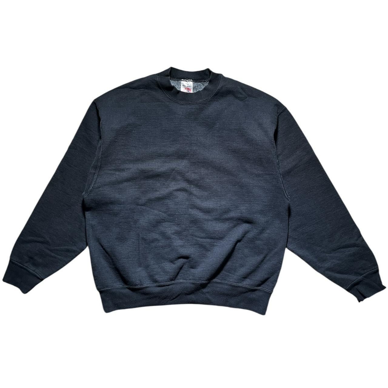 Fruit Of The Loom vintage 90s fruit of the loom super cotton black sweatshirt Size US L / EU 52-54 / 3 - 1 Thumbnail