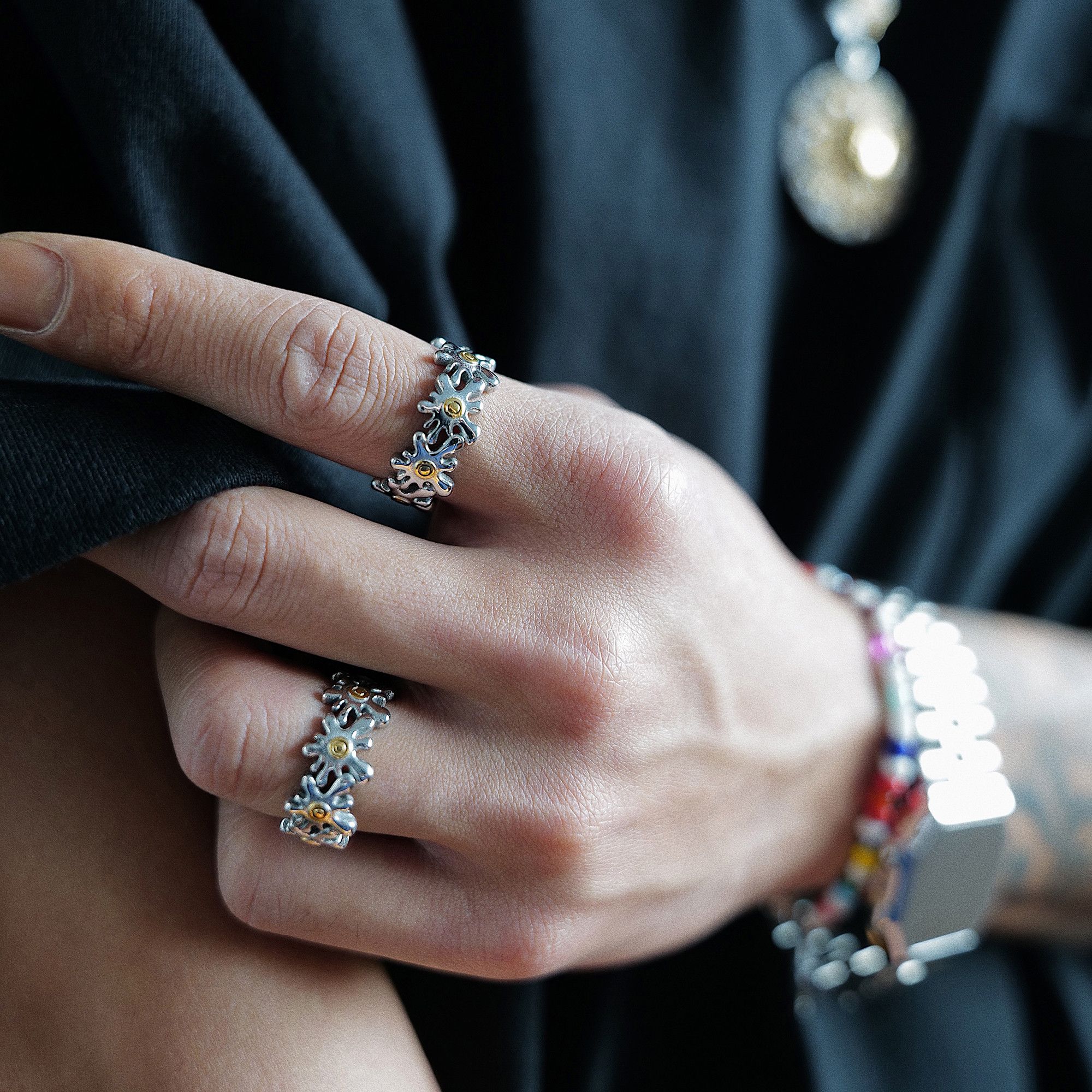 Jewelry Modern Jewelry Rings Open Size Chrome Ring (Size 7-13) Size ONE SIZE - 1 Thumbnail