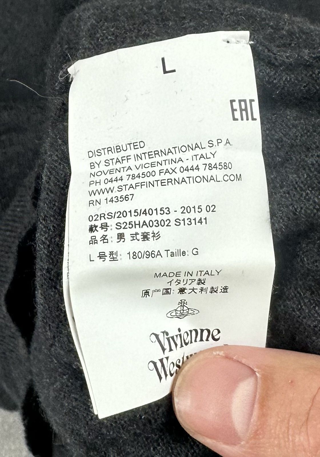 Vivienne Westwood Vivienne Westwood Small Logo V-Neck Luxury Sweater Size US L / EU 52-54 / 3 - 11 Thumbnail