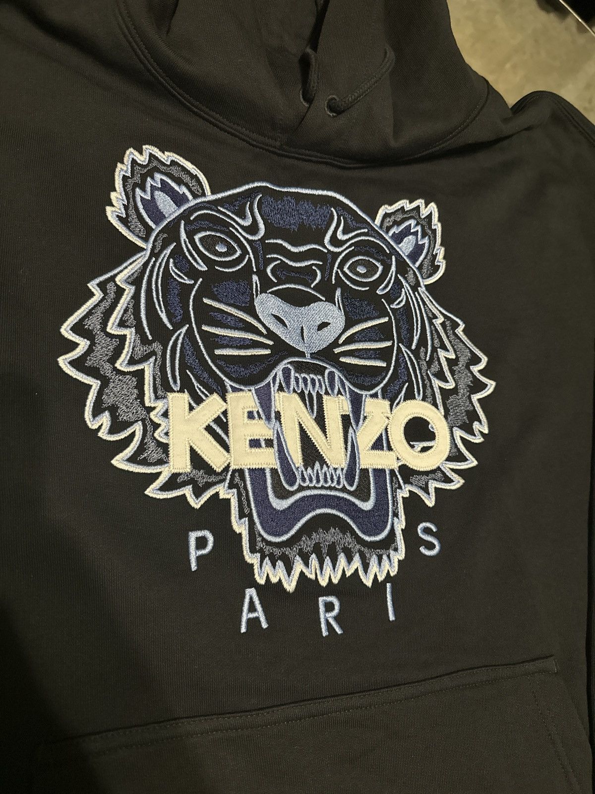 Kenzo Kenzo Paris blue tiger hoodie (embroidered) Size US L / EU 52-54 / 3 - 2 Thumbnail