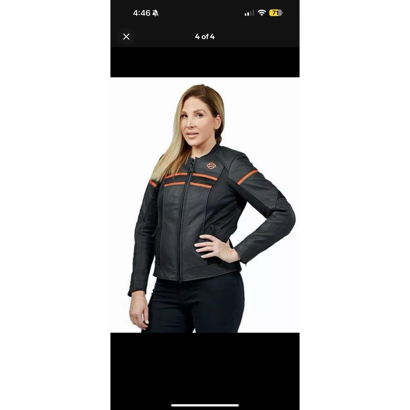 Harley Davidson Harley-Davidson Women's Brawler Leather Jacket - 98007-21VW Size S / US 4 / IT 40 - 4 Thumbnail