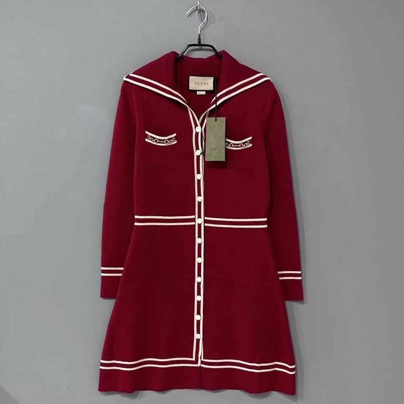 Gucci Gucci Red horse buckle long dress 2503-Nextarrow Size S / US 4 / IT 40 - 2 Thumbnail