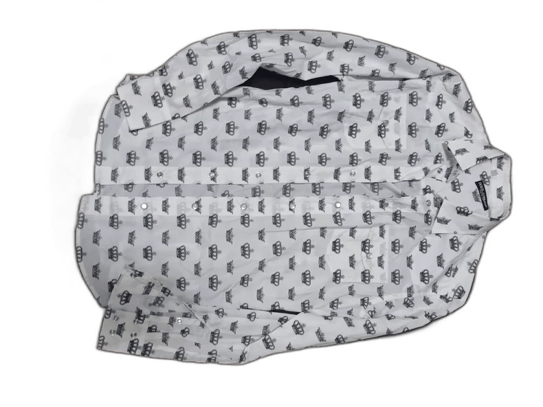 Dolce & Gabbana Dolce Gabbana Crown Print Shirt Size US M / EU 48-50 / 2 - 1 Thumbnail