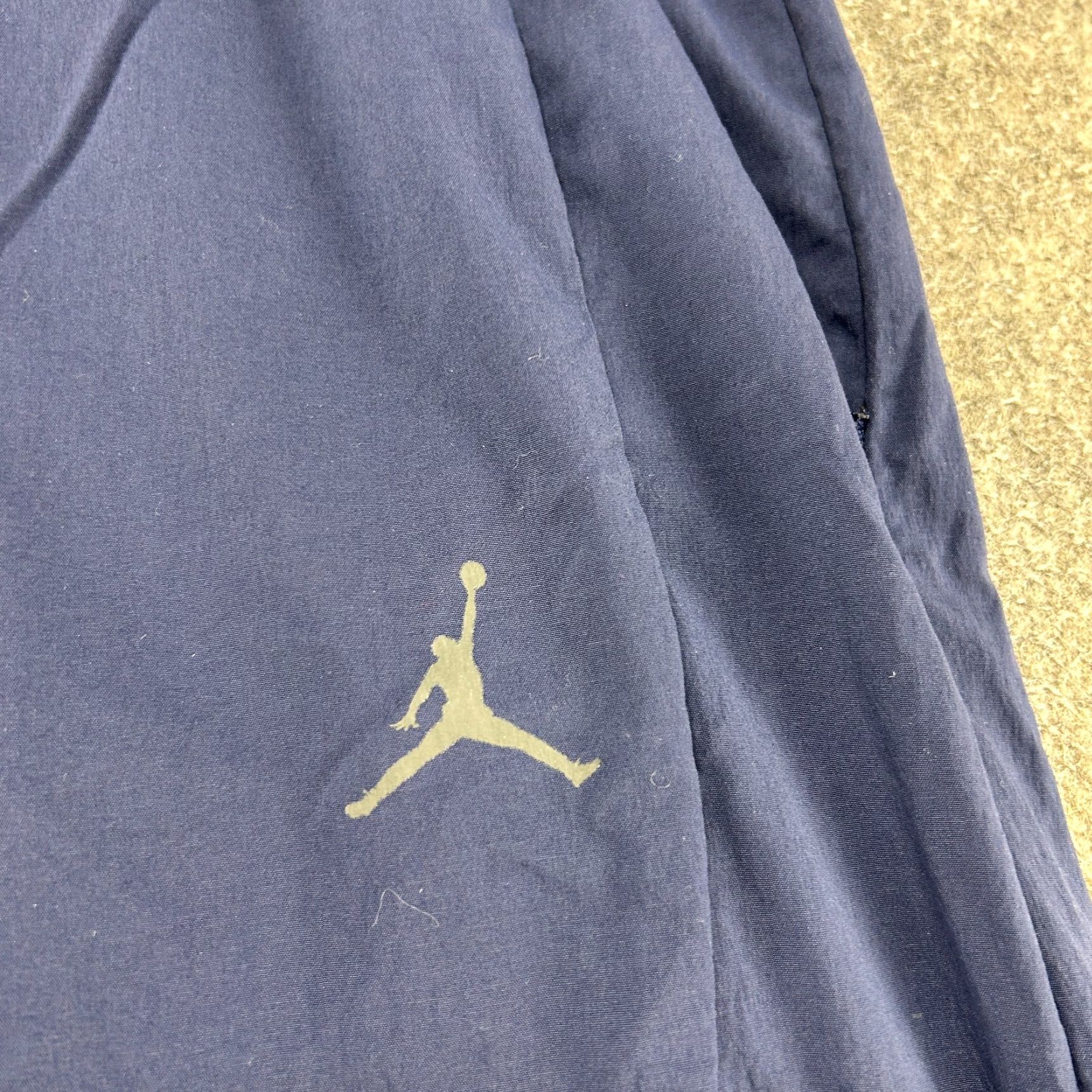 Jordan Brand Air Jordan Pants Mens 2XL Blue Navy Jogger Nylon Stretch Logo Jumpman Activewear Equipment? Size US 39 - 2 Thumbnail