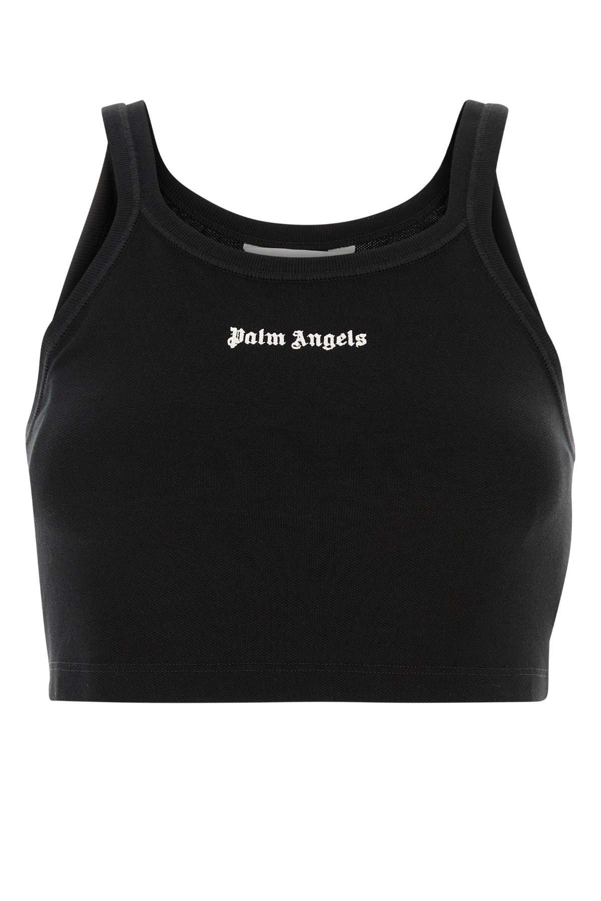 Palm Angels Black Piquet Top Size M / US 6-8 / IT 42-44 - 1 Thumbnail