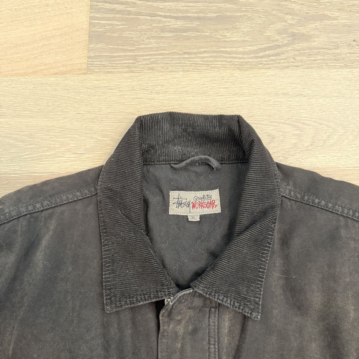 Stussy Stussy Washed Canvas Shop Work Jacket ‘Black’ Size US XL / EU 56 / 4 - 3 Thumbnail