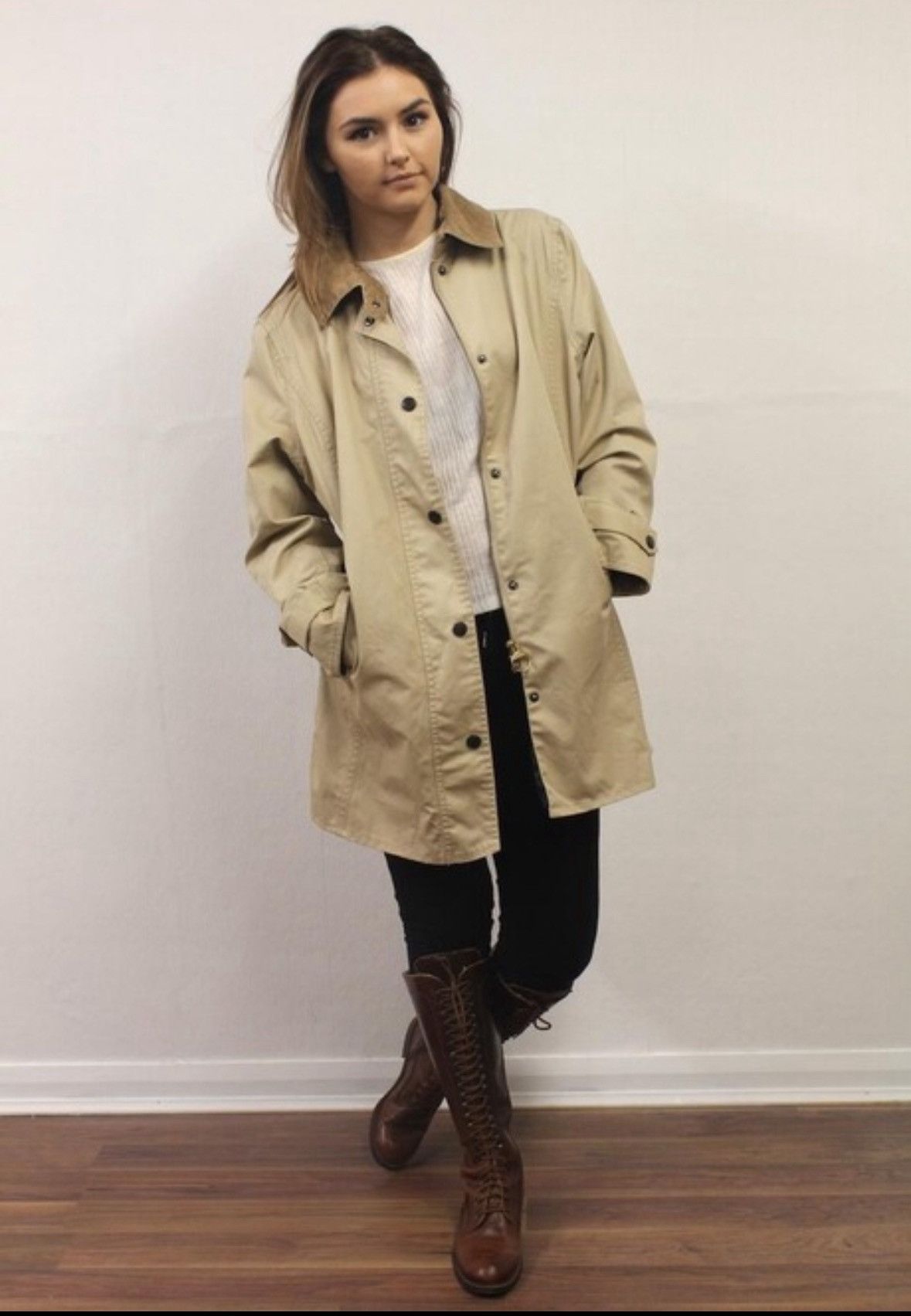 Barbour Barbour Waterproof Breathable Long Beige Jacket Coat Womens Size XXL / US 16-18 / IT 52-54 - 19 Thumbnail
