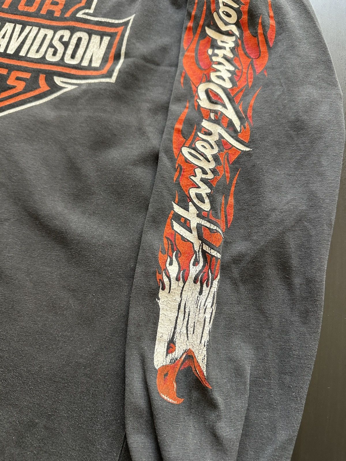 Harley Davidson Vintage Harley-Davidson Flame Long Sleeve T-Shirt 1997 Size US M / EU 48-50 / 2 - 2 Thumbnail