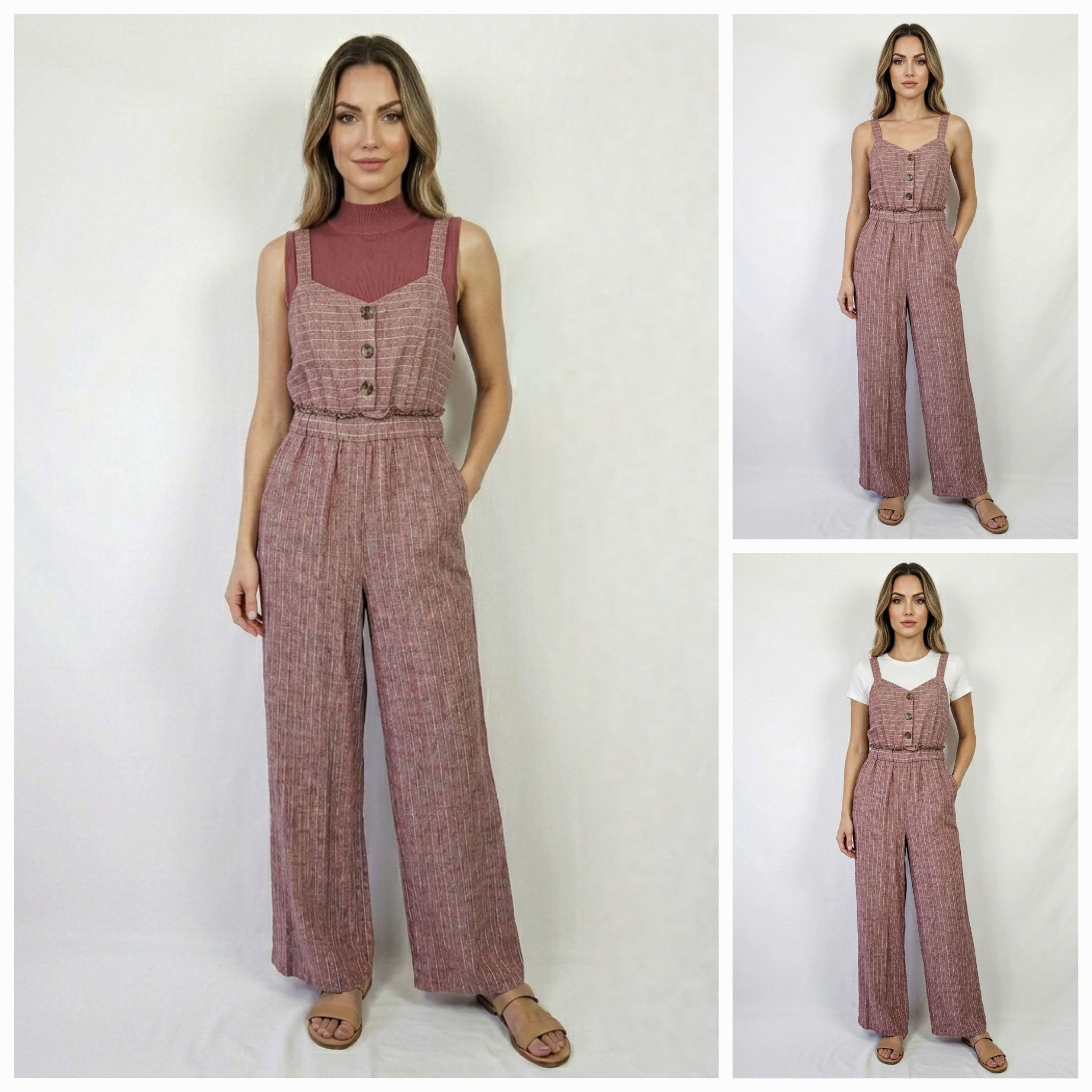 Other Romeo + Juliet Size S Couture Jumpsuit Overalls Linen Pocket Size 25" / US 0 / IT 36 - 11 Thumbnail
