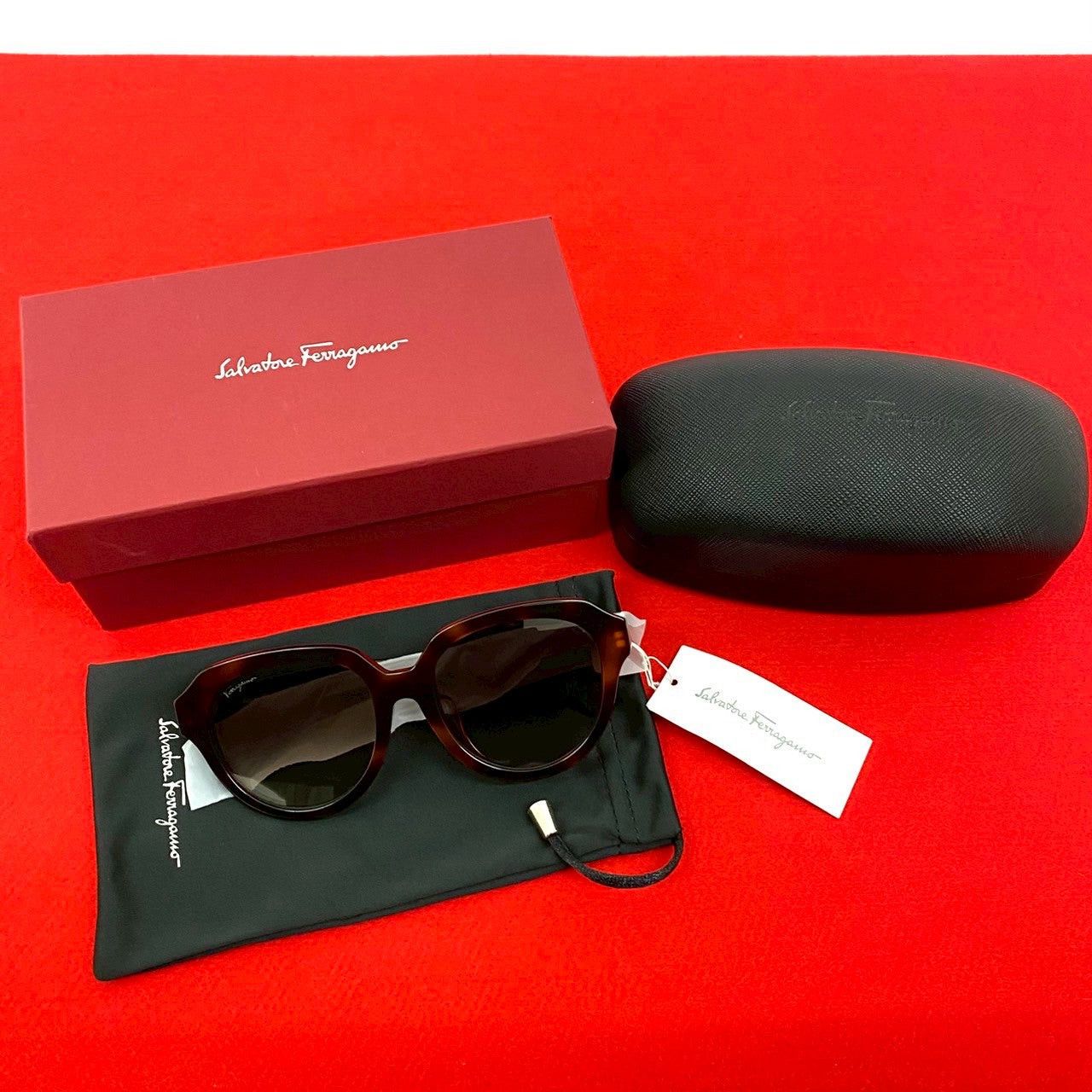 Salvatore Ferragamo Salvatore Ferragamo Sunglasses Brown Plastic Size ONE SIZE - 1 Thumbnail