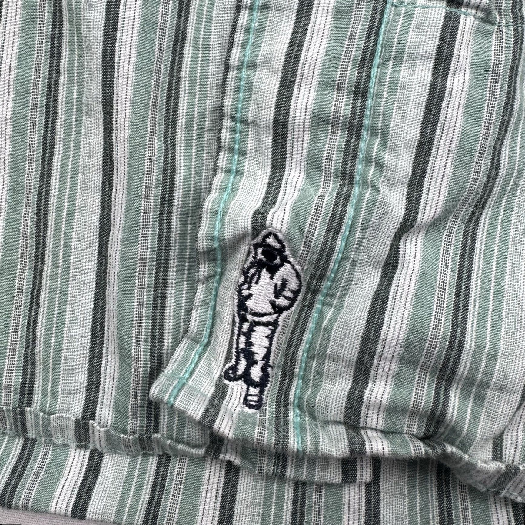 Vintage VINTAGE Shady Ltd Button-Up Shirt Mens 2XL Green Striped Punk Hip Hop 90s Y2K Shady Ltd Button-Up Shirt 2XL Mens Green Shady Ltd Vintage Sweatshirt? Size US XXL / EU 58 / 5 - 6 Thumbnail