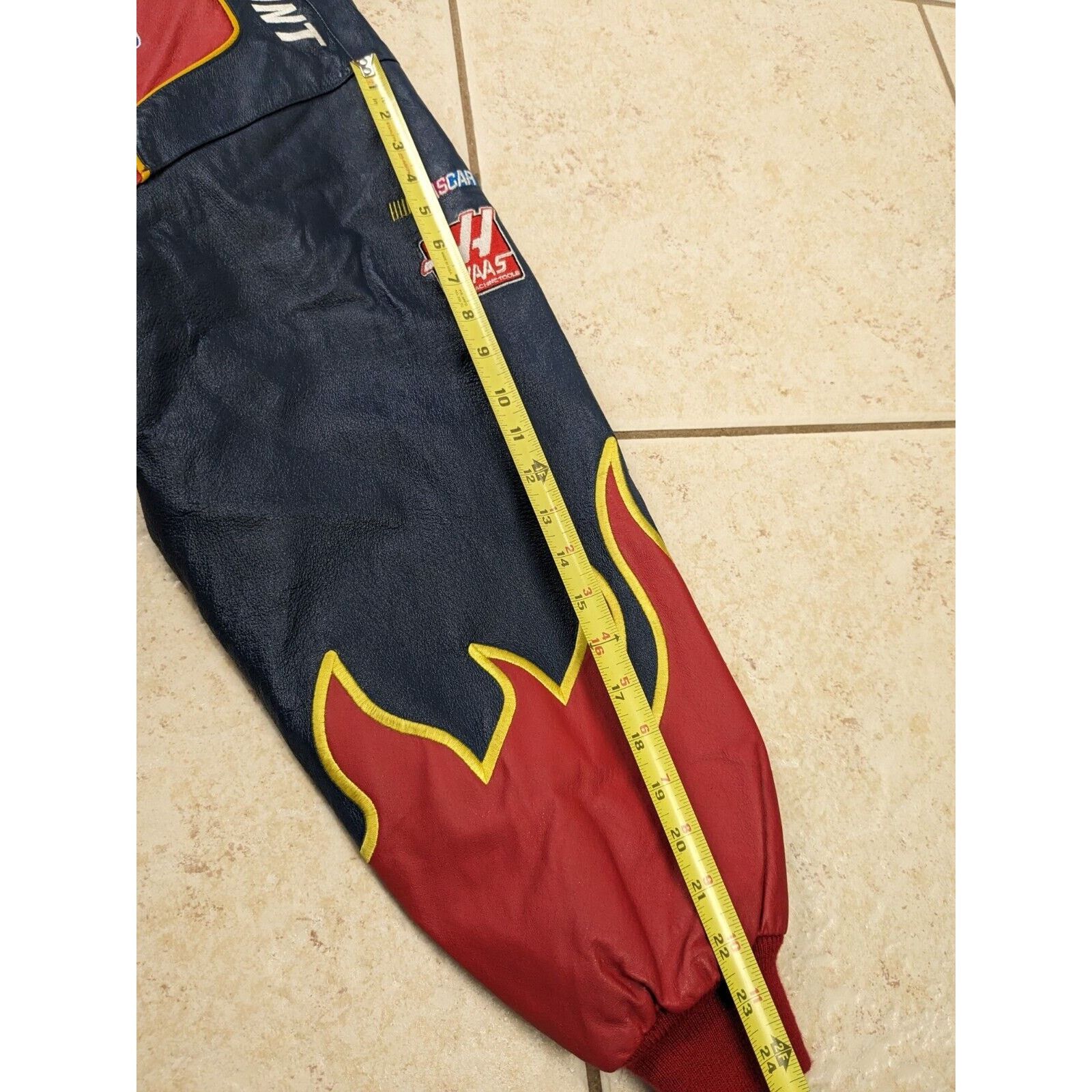 Chase Authentics Leather NASCAR Jacket Racing Dupont Winston Cup Jeff Gordon Size US XL / EU 56 / 4 - 13 Thumbnail