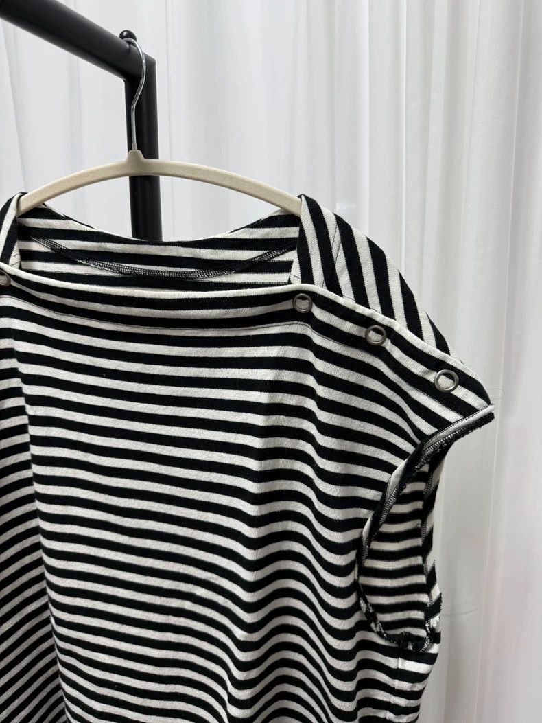 Takahiromiyashita The Soloist. The soloist Striped deconstructed vest 2504-Nextarrow Size US S / EU 44-46 / 1 - 3 Thumbnail