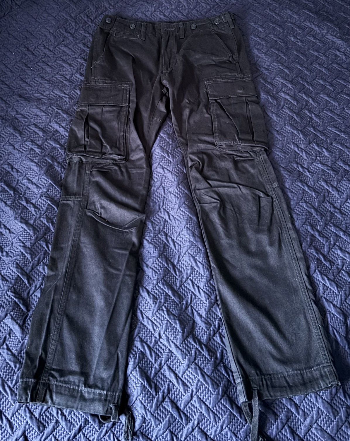 MNML × Vintage MNML Vintage Twill Cargo Pants Midnight Blue Size US 32 / EU 48 - 1 Thumbnail