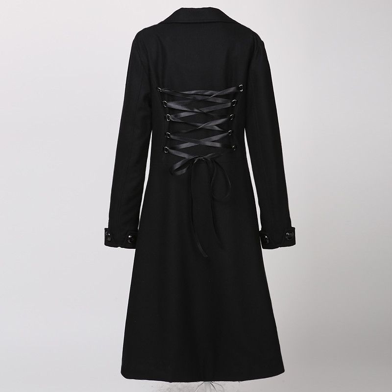 Other Black Long Wool Blend Coat Size L / US 10 / IT 46 - 2 Thumbnail