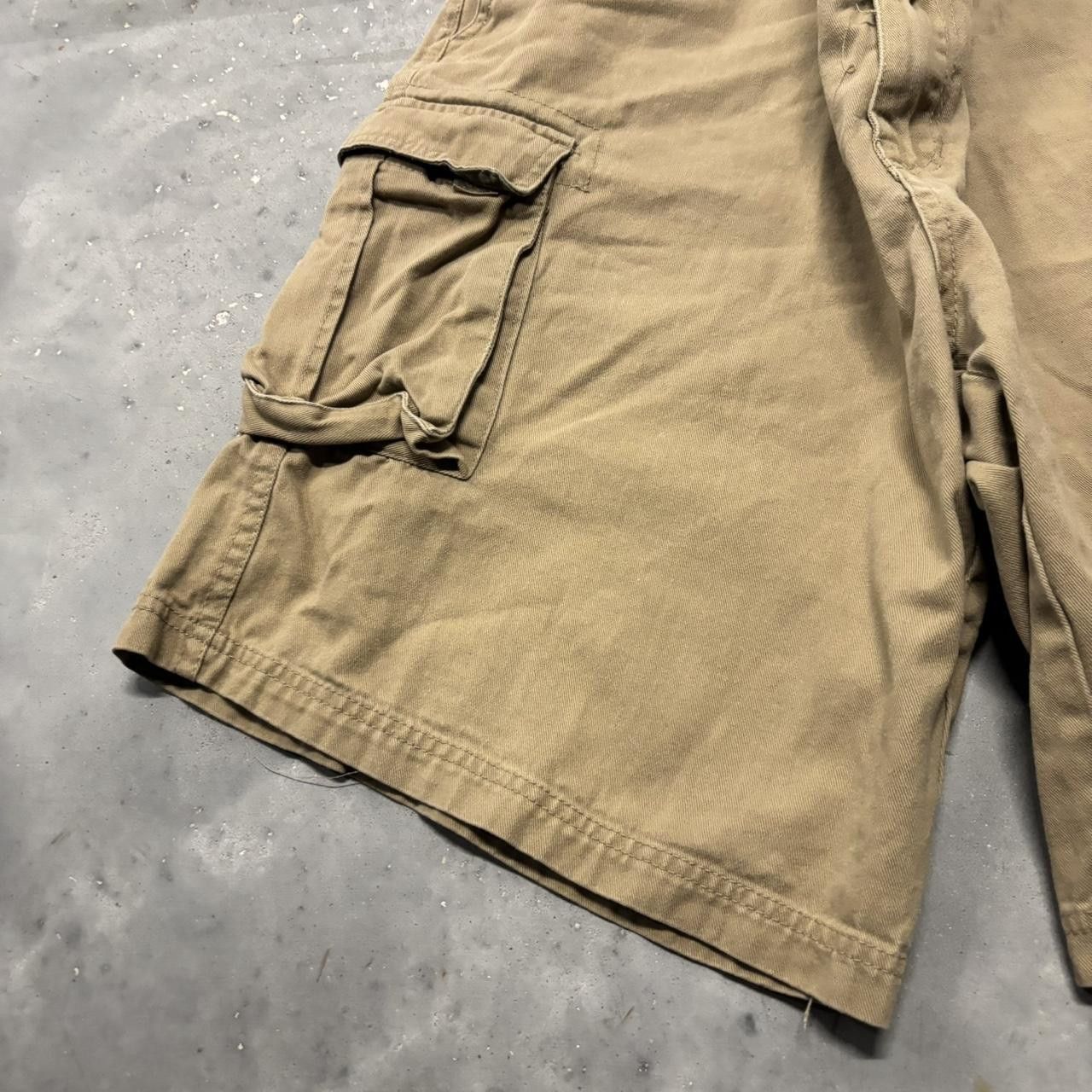Japanese Brand × Vintage Vintage Y2K/2000s Grunge Khaki Brown Streetwear Summer Essential Cargo Shorts! Size US 36 / EU 52 - 3 Thumbnail