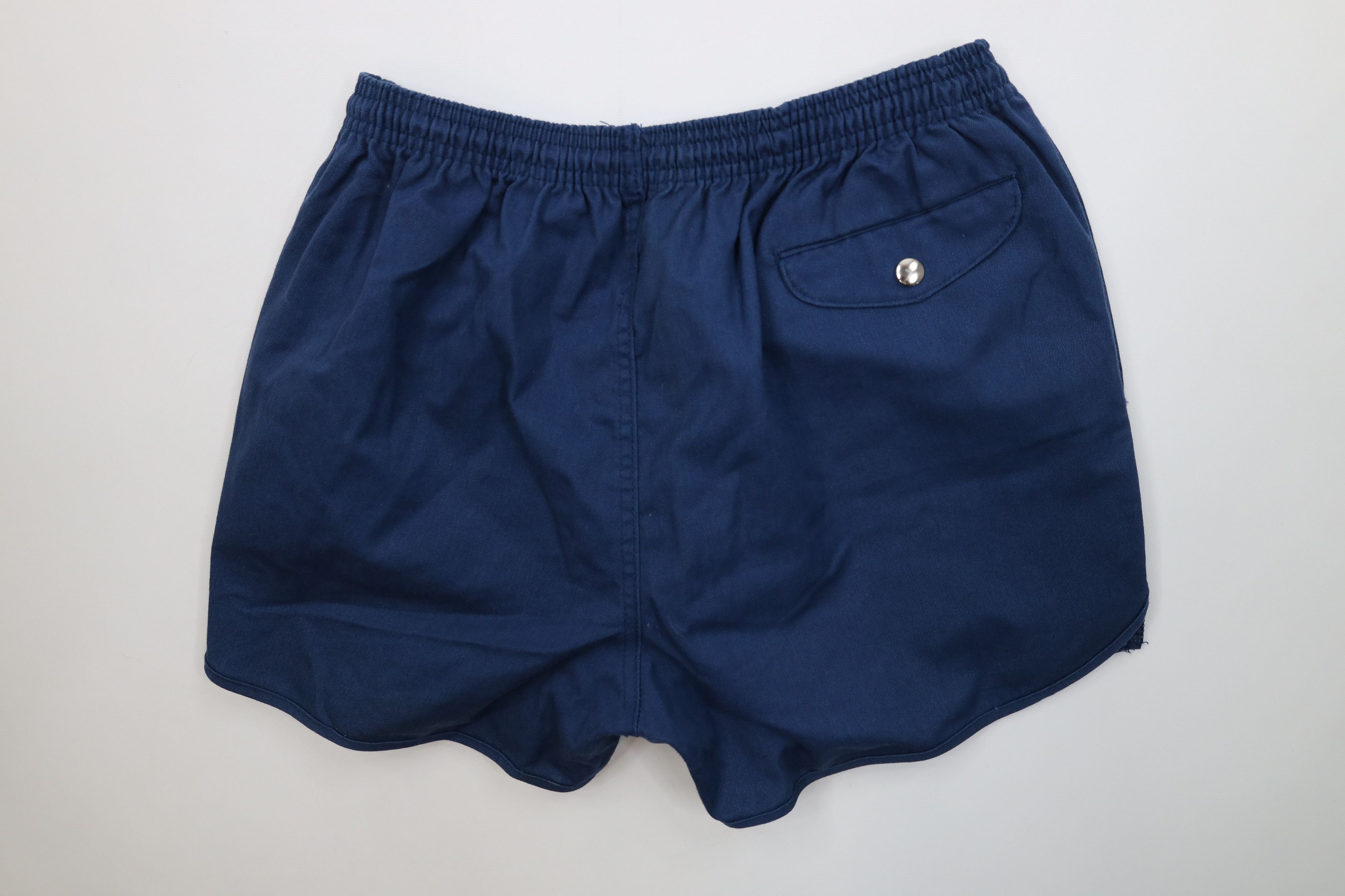 Vintage Vintage 70s Streetwear Above Knee Running Short Shorts Blue Size US 36 / EU 52 - 9 Thumbnail