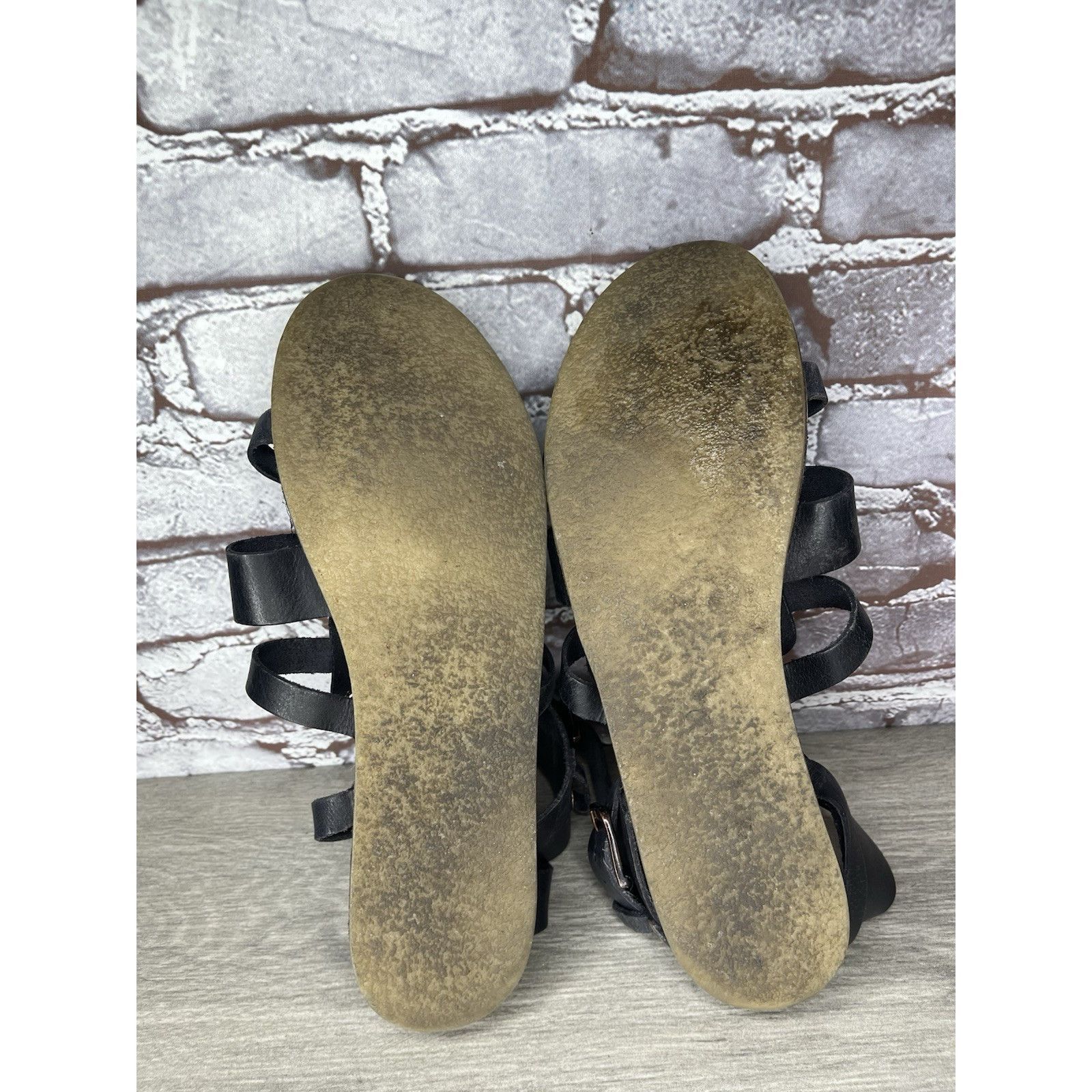 Free People Free People Marianne Black Leather Platform Gladiator Strapp Size US 10.5 / IT 40.5 - 11 Thumbnail