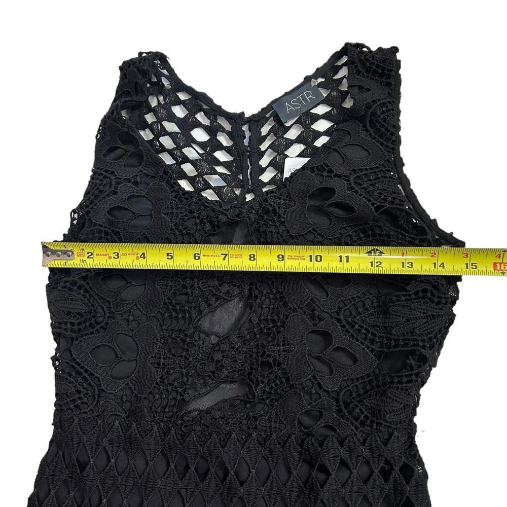 Other Astr l NWT Black Lace Floral Mini Dress Small Size S / US 4 / IT 40 - 6 Thumbnail