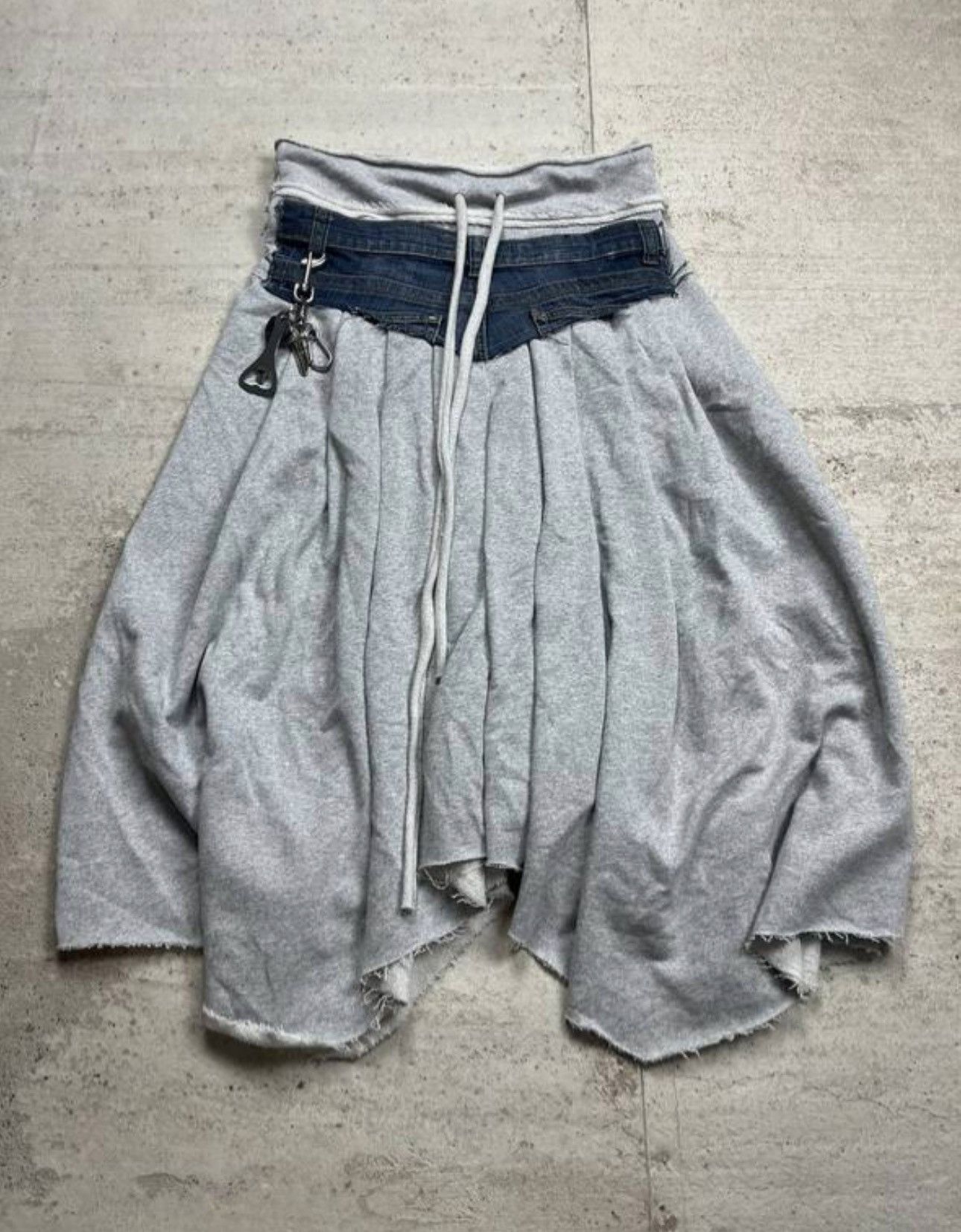 Handmade Vintage 1of1 Unisex Hybrid Pleated Maxi Skirt Junya Style Size 34" / US 12 / IT 48 - 1 Thumbnail