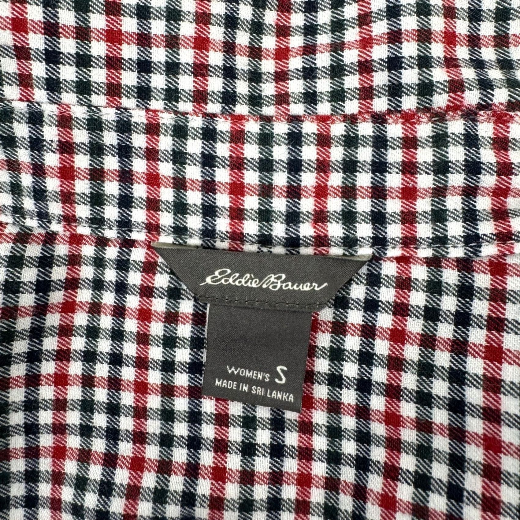 Eddie Bauer Eddie Bauer Womens Shirt S Red Gingham Plaid Long Sleeve Button Up Raw Hem Size S / US 4 / IT 40 - 4 Thumbnail