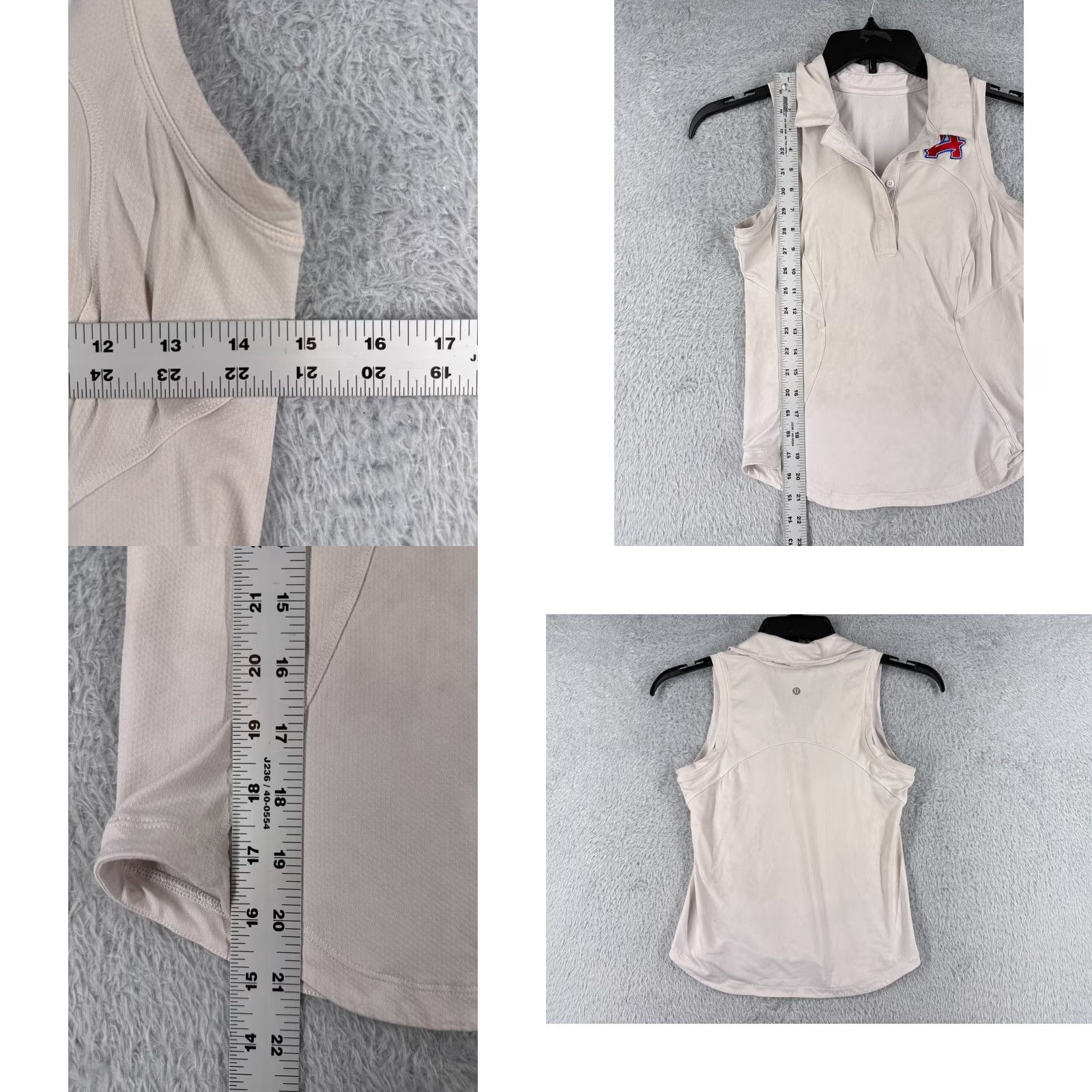 Lululemon Lululemon Shirt Women Polo Shirt Sleeveless Embroidered White 4 Size S / US 4 / IT 40 - 8 Thumbnail