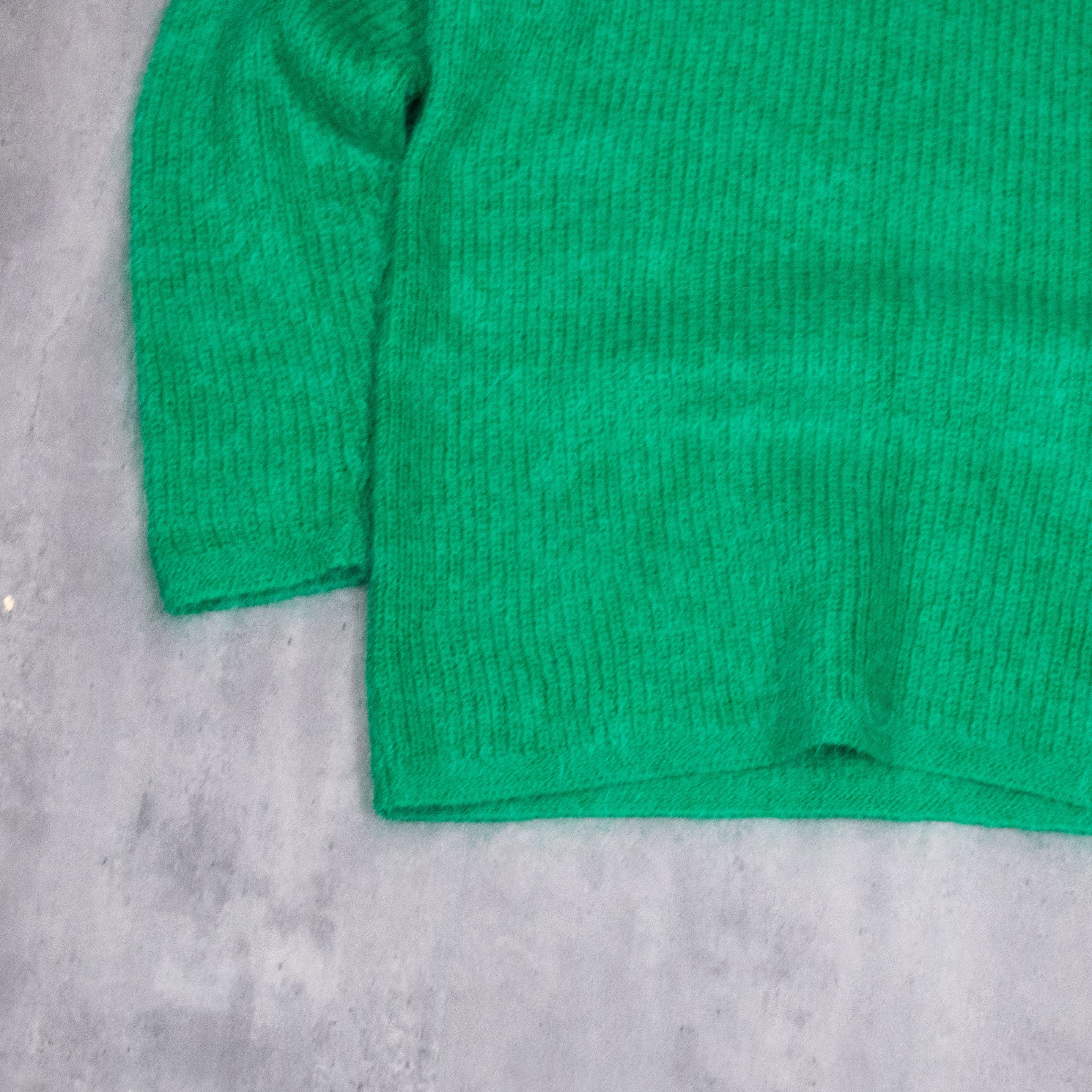 Japanese Brand Vintage VTG 1990's Alexon Kelly Green Mohair Shaggy Sweater Size US M / EU 48-50 / 2 - 4 Thumbnail