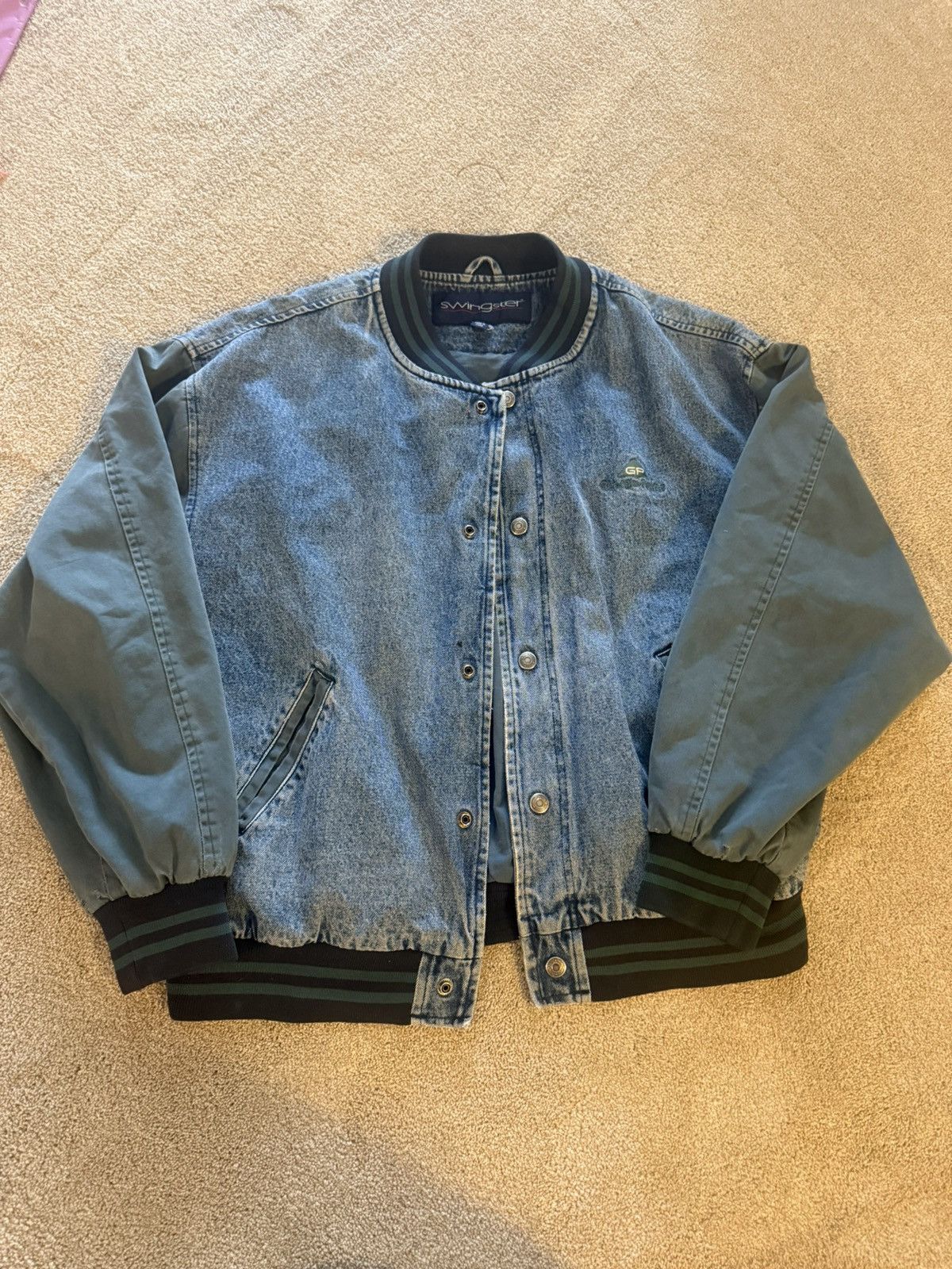 Swingster Georgia Pacific Denim Bomber Size US XL / EU 56 / 4 - 1 Thumbnail