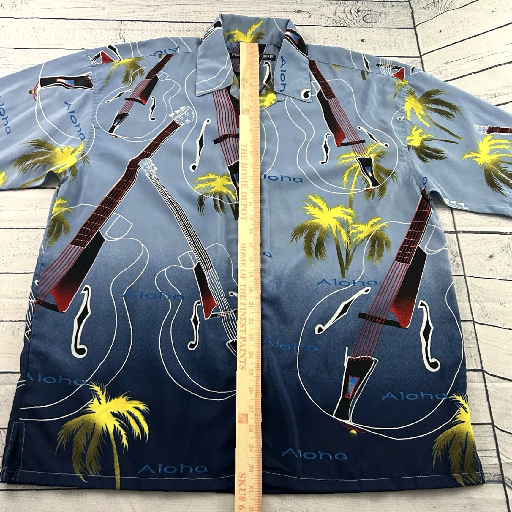 Vintage VINTAGE BOX OFFICE Island Hawaiian Short Sleeve Button Front Shirt XL Blue Mens XXL? Size US XL / EU 56 / 4 - 3 Thumbnail