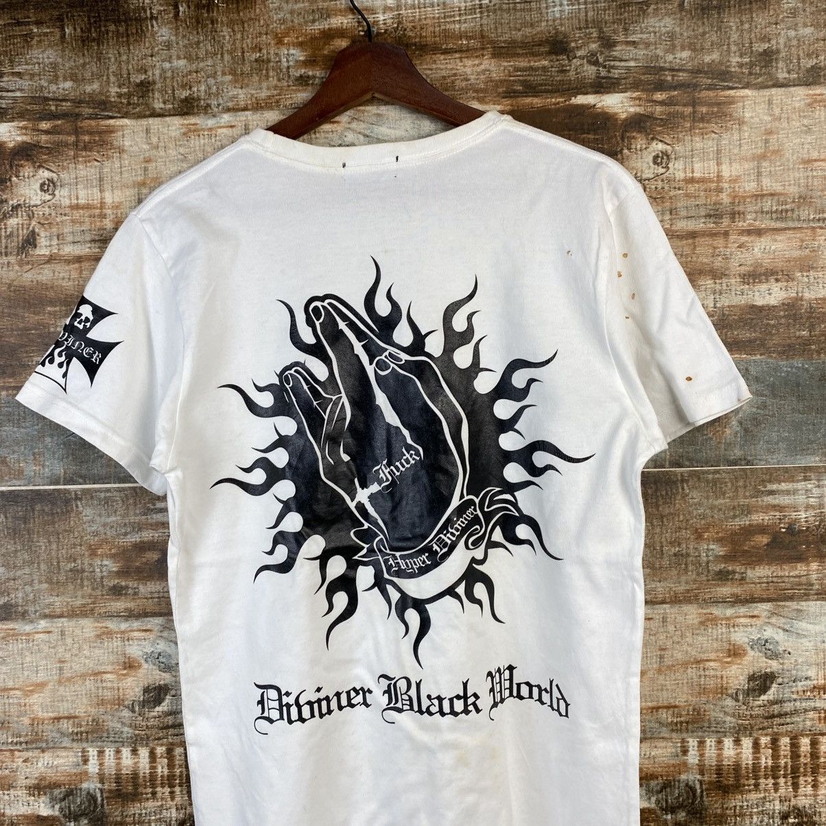 Japanese Brand DL Diviner skull cross White T-Shirt #C862 Size US S / EU 44-46 / 1 - 2 Thumbnail