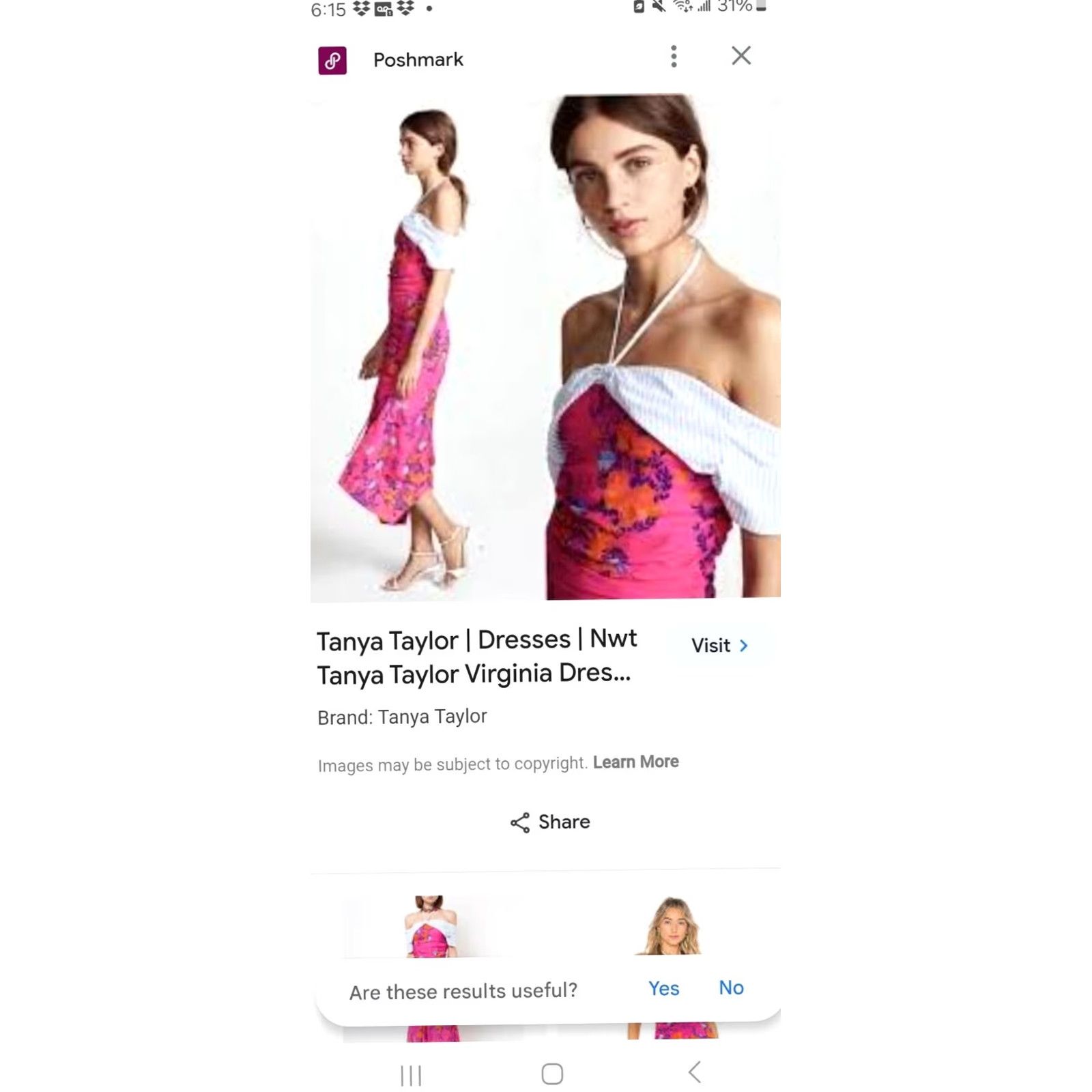 Tanya Taylor Tanya Taylor Pink Floral Virginia Ruched Silk Off the Shoulder Dress NWT Size 2 Size XS / US 0-2 / IT 36-38 - 5 Thumbnail